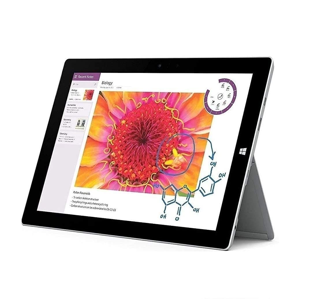 Microsoft Surface 3 10.8 FHD (1920x1280) Touchscreen 2-in-1 Education and Business Laptop Tablet (Intel Quad-Core Atom x7-Z8700, 4GB RAM, 64GB SSD) Mini DP, WiFi AC, Webcam, Windows 10 Pro (Renewed)