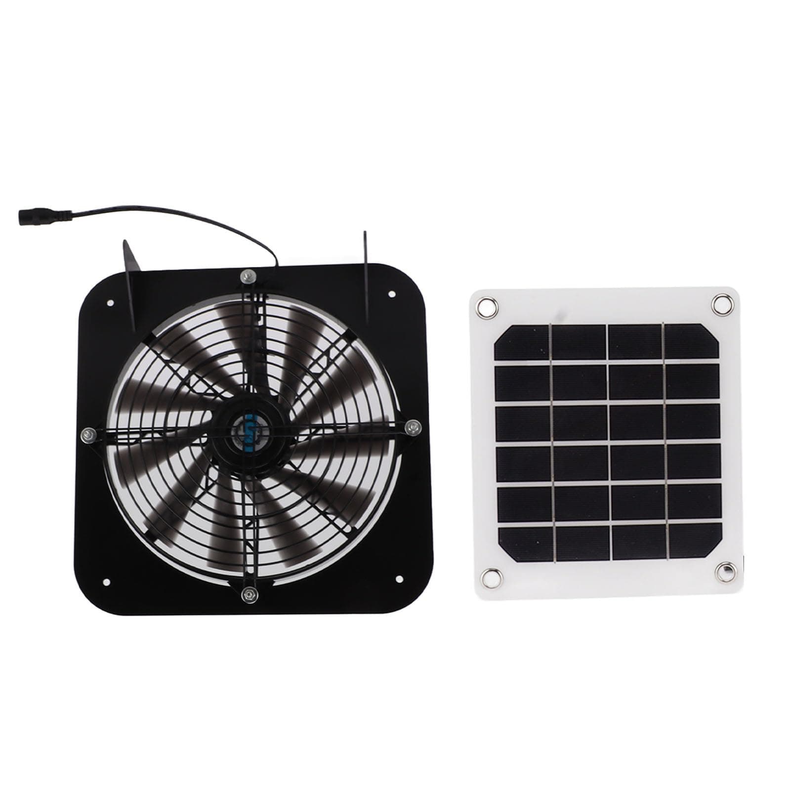 Solar Powered Exhaust Fan, 100W Solar Panel with 13.5inch Fan Waterproof Solar Panel, Ventilation Extractor for Chicken Coops Greenhouses Sheds Pet Houses Windows