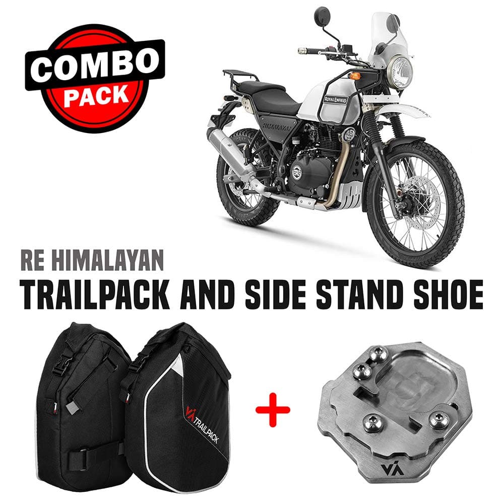 ViaTerra Himalayan Trailpack + Himalayan Sidestand Shoe Combo Pack
