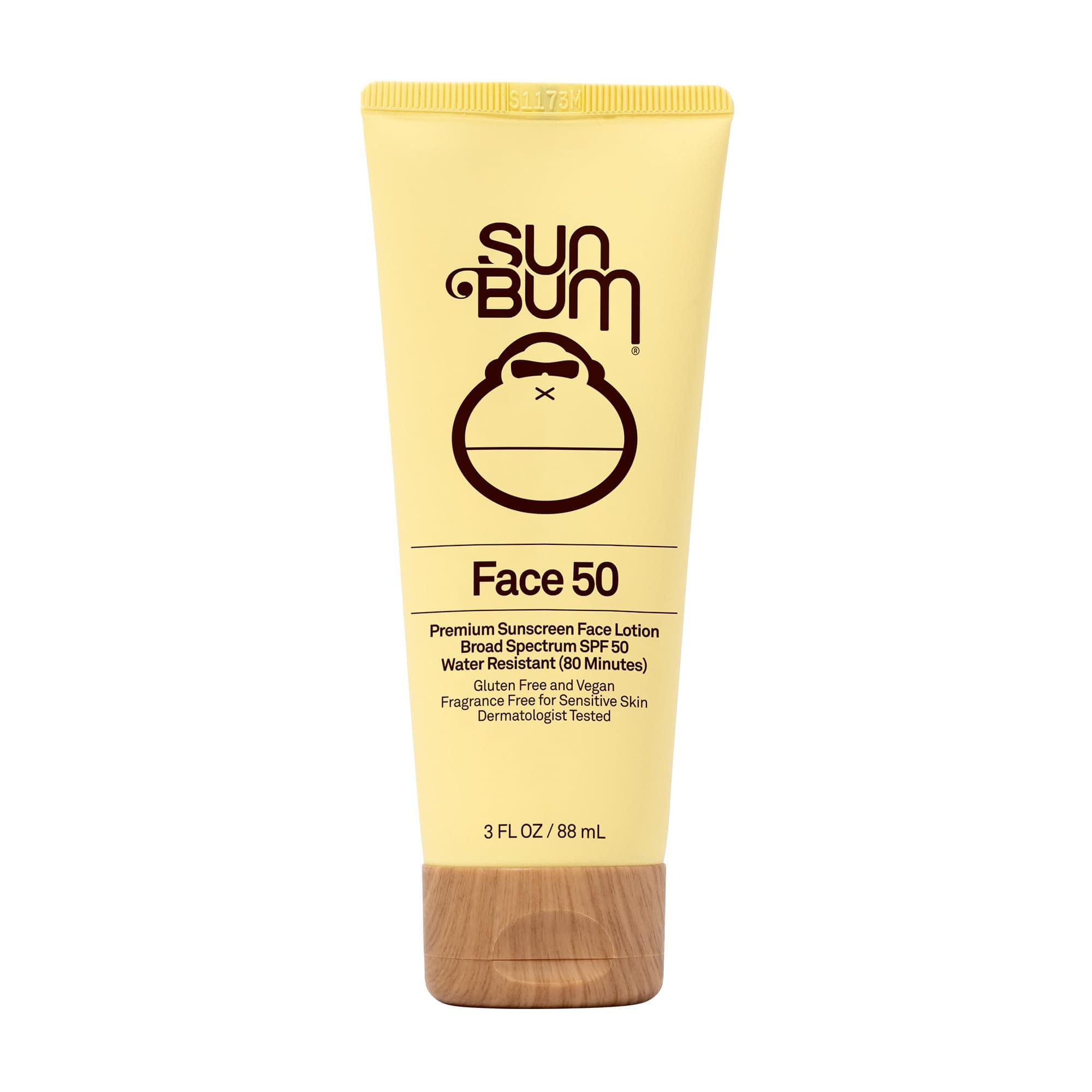 Sun Bum SPF 50 Face Lotion, 3 oz Bottle, 1 Count, Broad Spectrum UVA/UVB Protection, Oil Free, Gluten Free, Vegan