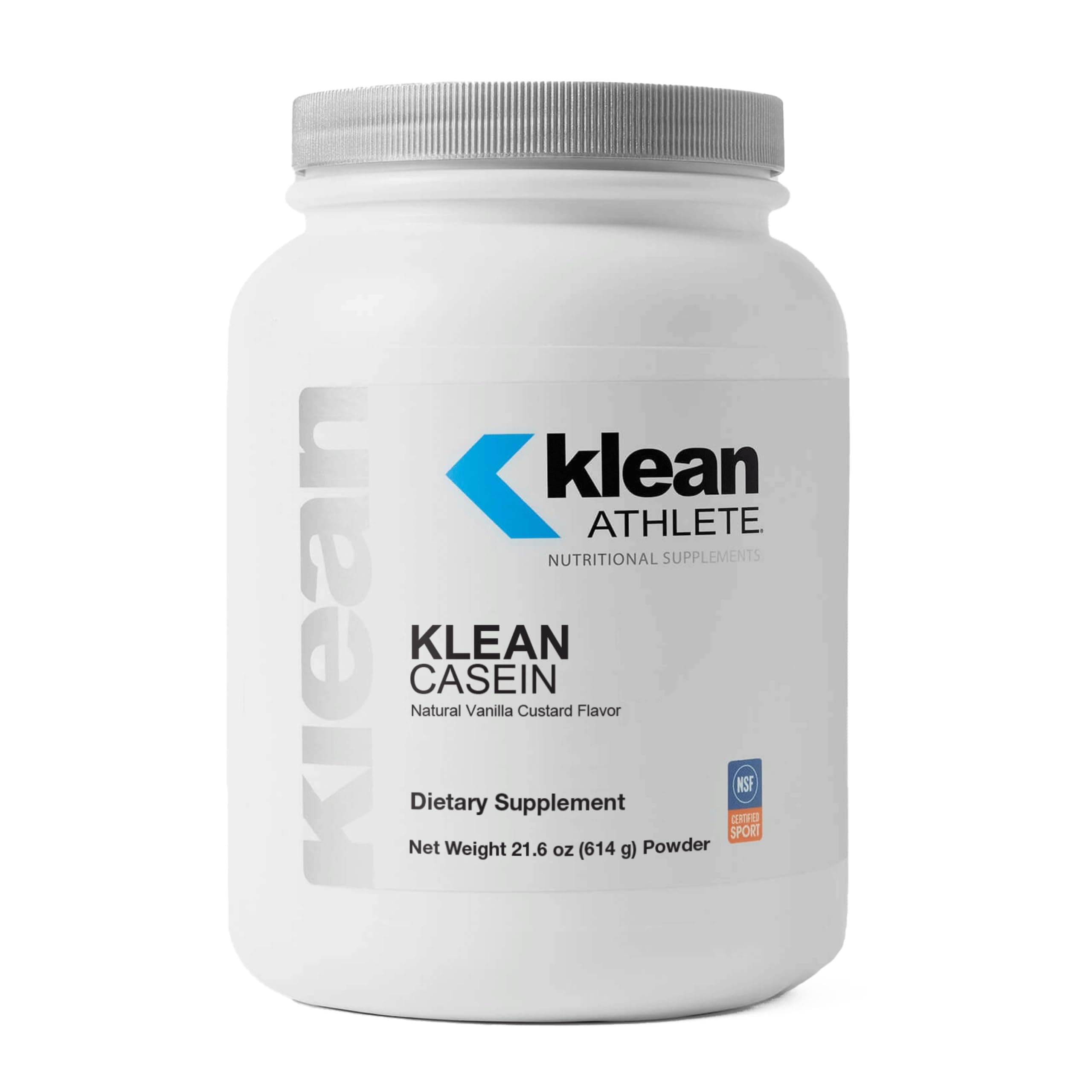 Klean Casein Protein | Designed to Help with Recovery and Reduce Muscle Breakdown.* | NSF Certified for Sport | 21.6 Ounces | Natural Vanilla Custard Flavor