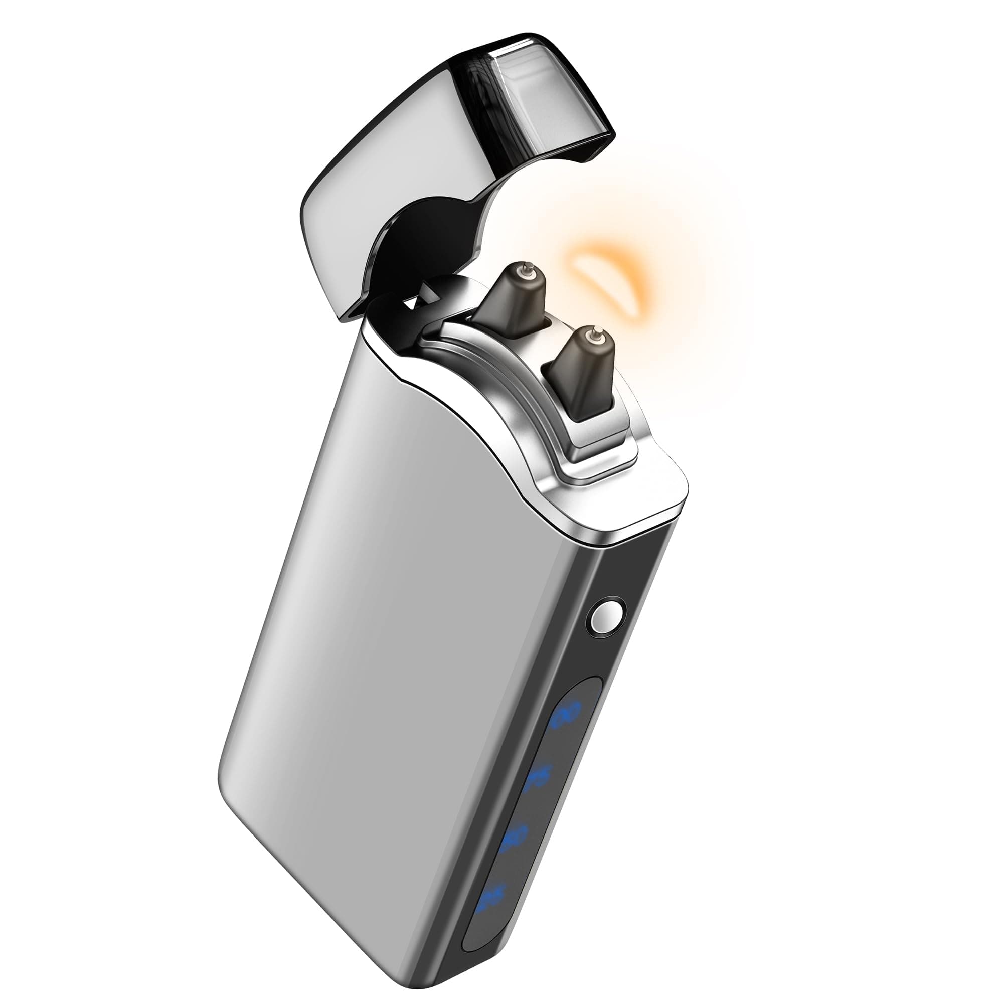 Big Arc Lighter Magical “Flame” USB Rechargeable Plasma Electric Cool Lighter (Silver)