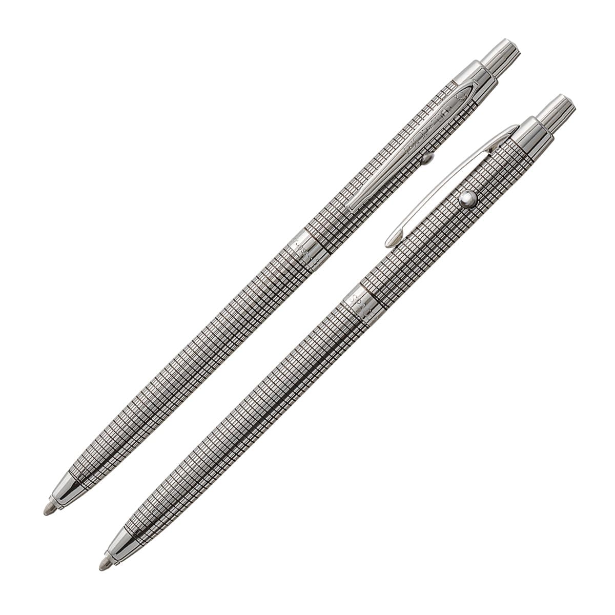 Fisher Space Pen Black Grid Design Shuttle Space Pen, Ballpoint, Black Ink, Pocket Clip, Gift Box