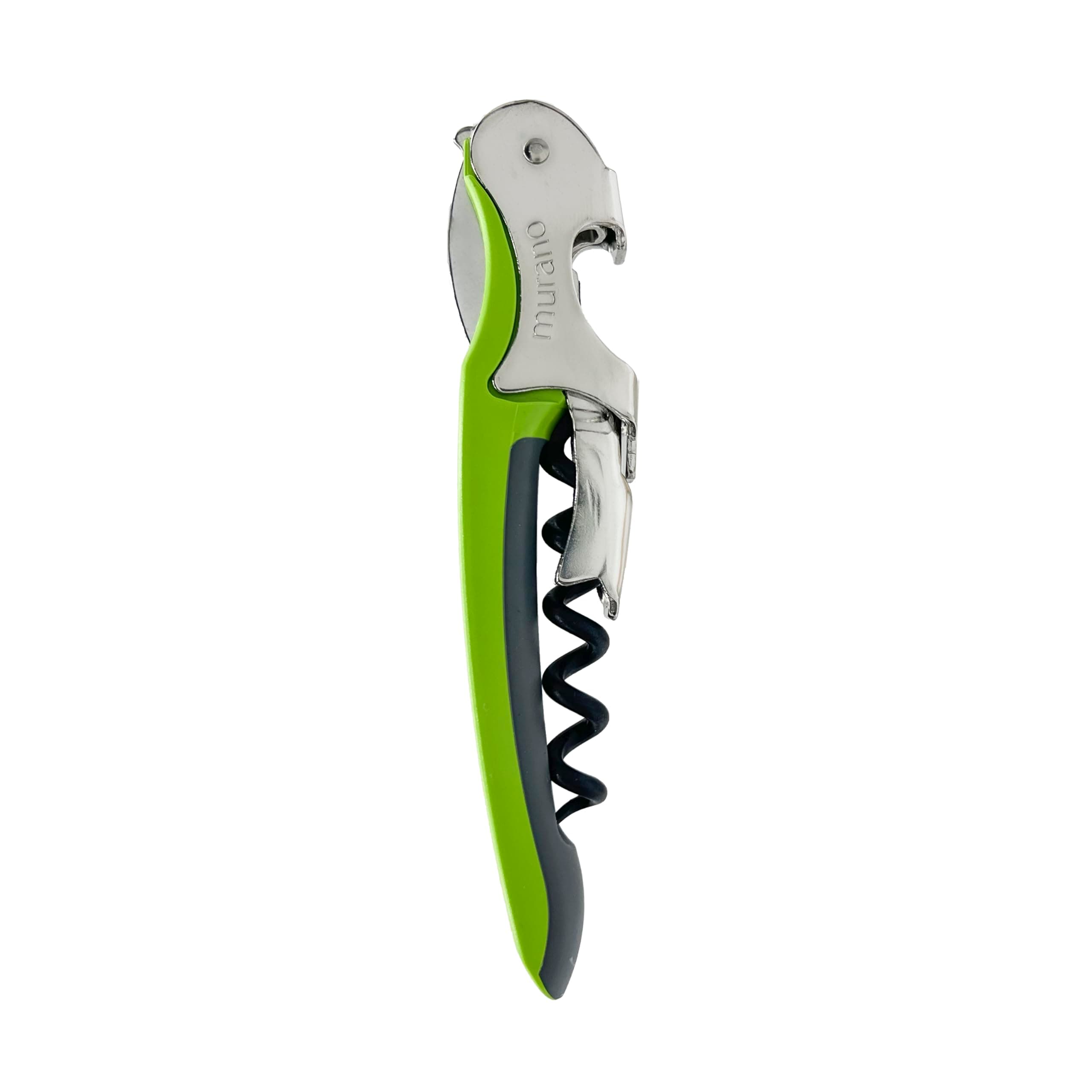 Soft-Touch Murano Two-Step Waiter Corkscrew with Nonstick Spiral (Lime)