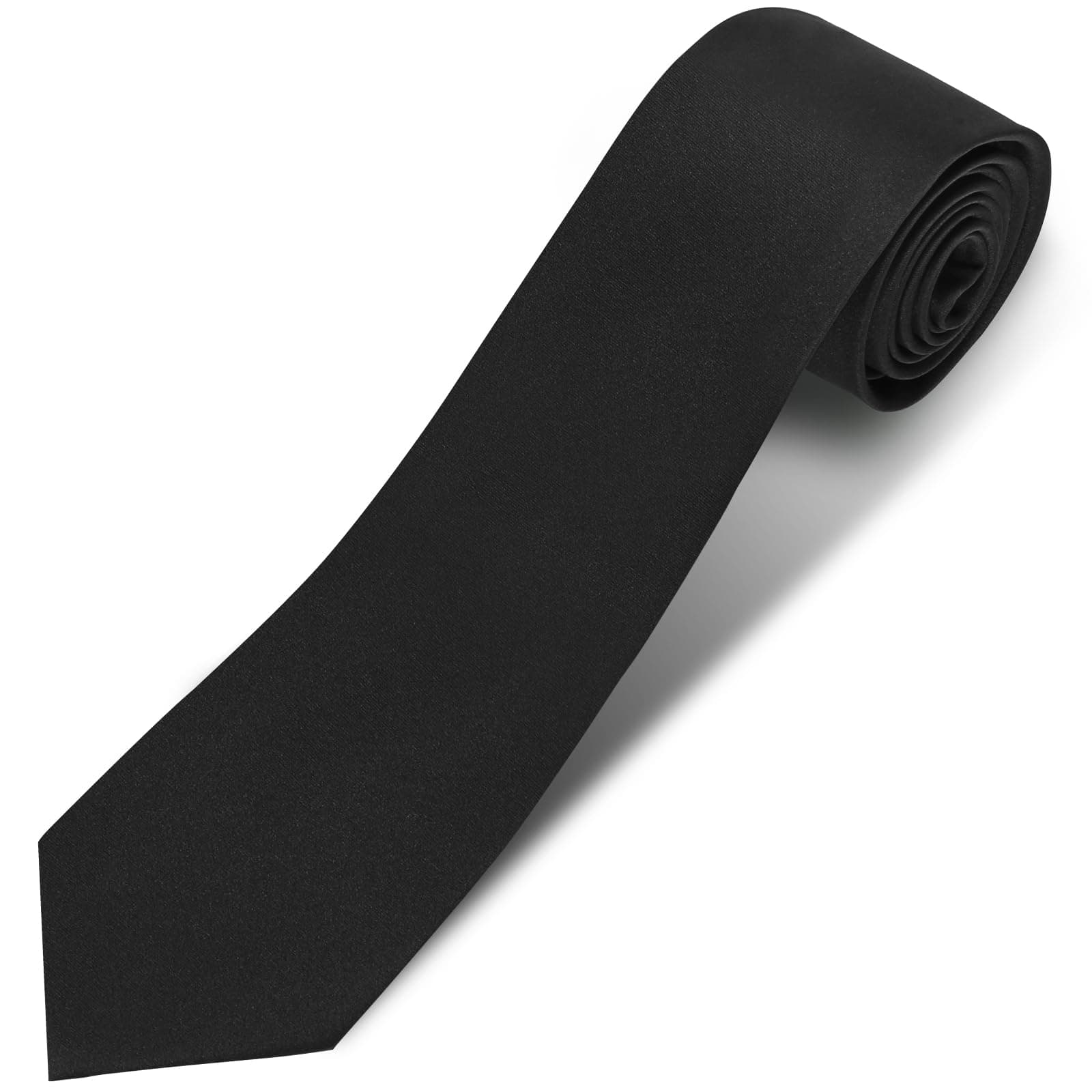 Men's Ties Solid Pure Color 3.15" (8CM) Necktie Plain Formal Business Wedding Black Ties For Men