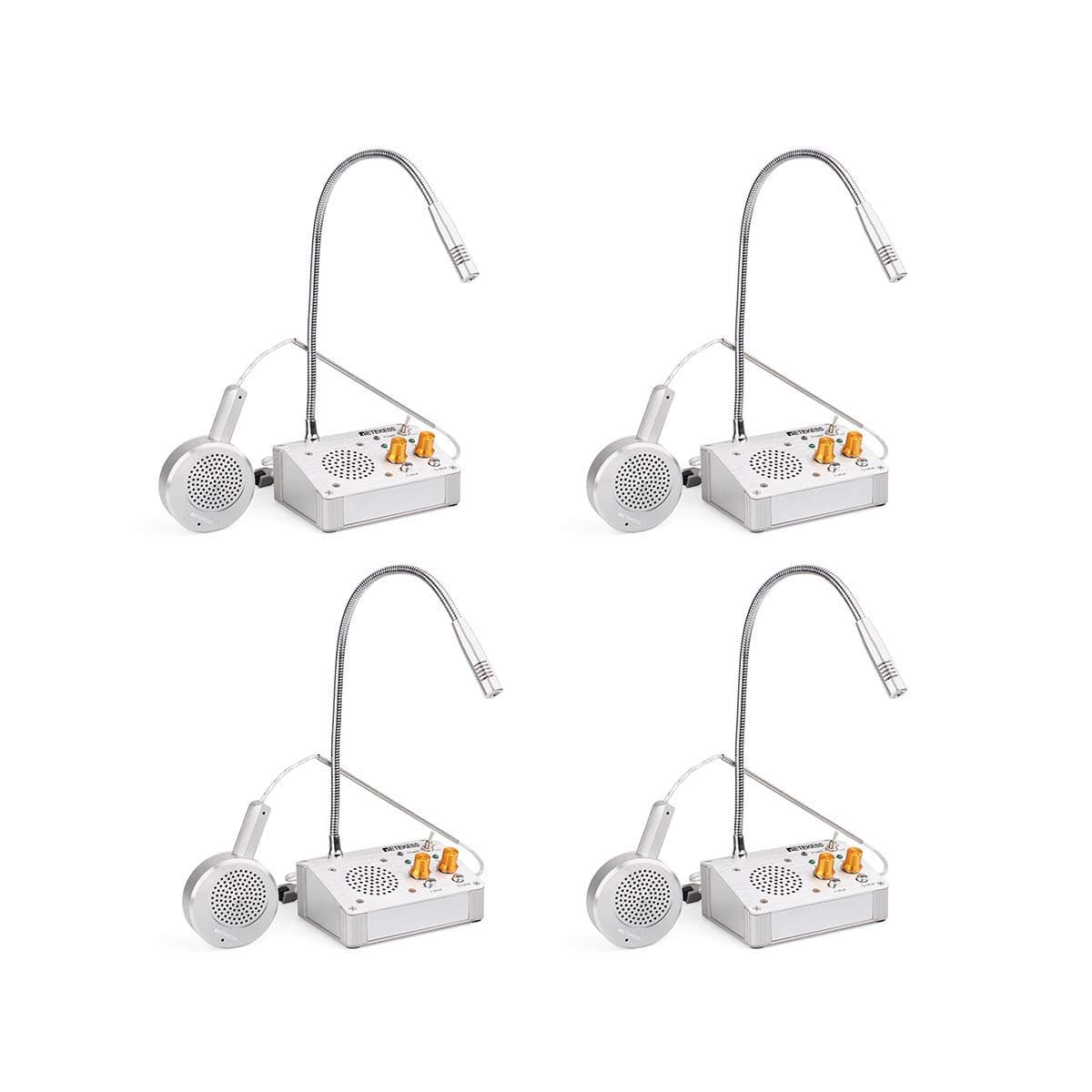 Case of 4,Retekess TW104 Intercom Speaker,Window Intercom,Bank Intercom with Full Duplex,Intercom System for Business,School, Medical Center, Hospital, Government Office