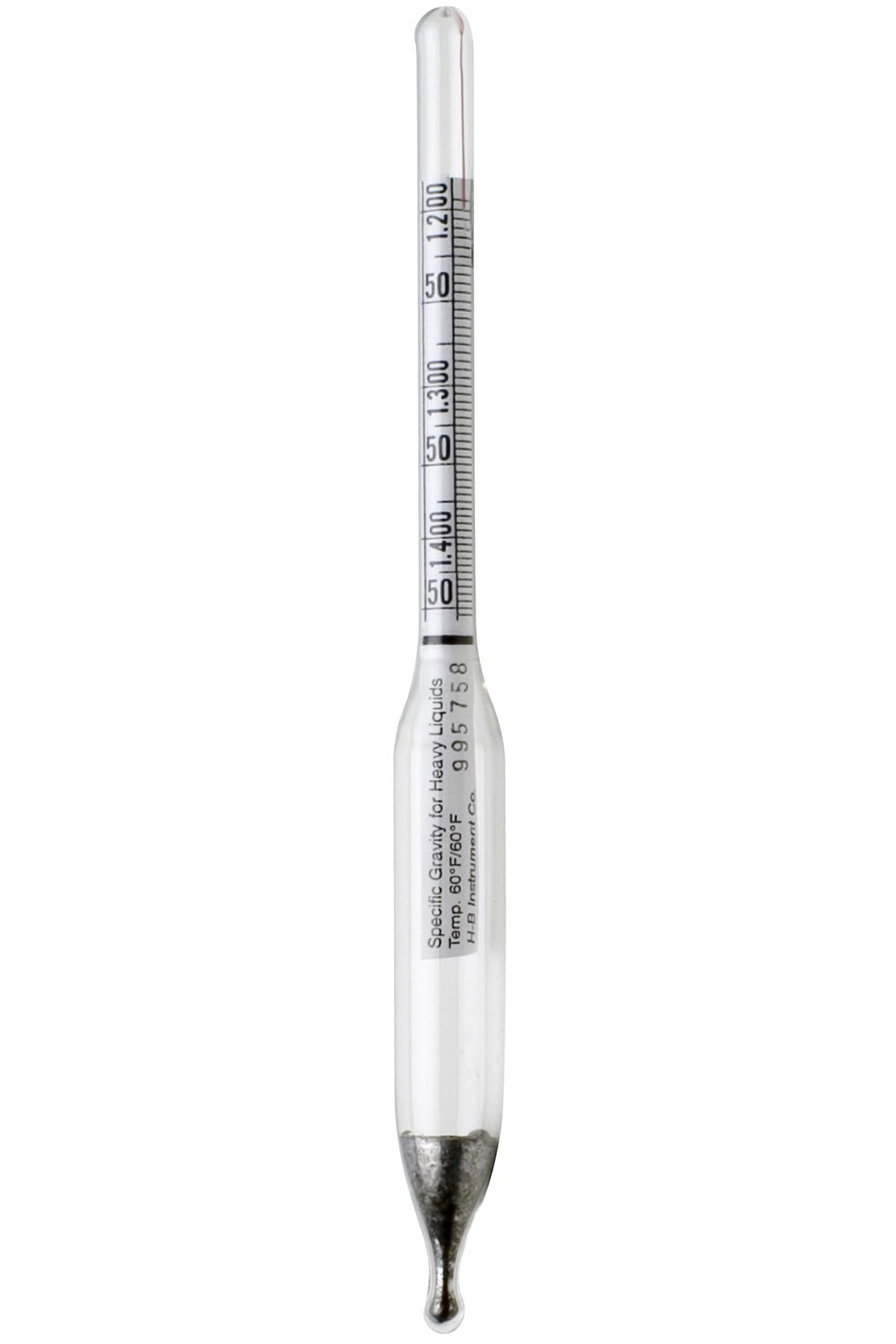 H-B DURAC 1.000/1.250 Specific Gravity Hydrometer for Liquids Heavier Than Water (B61801-4800)