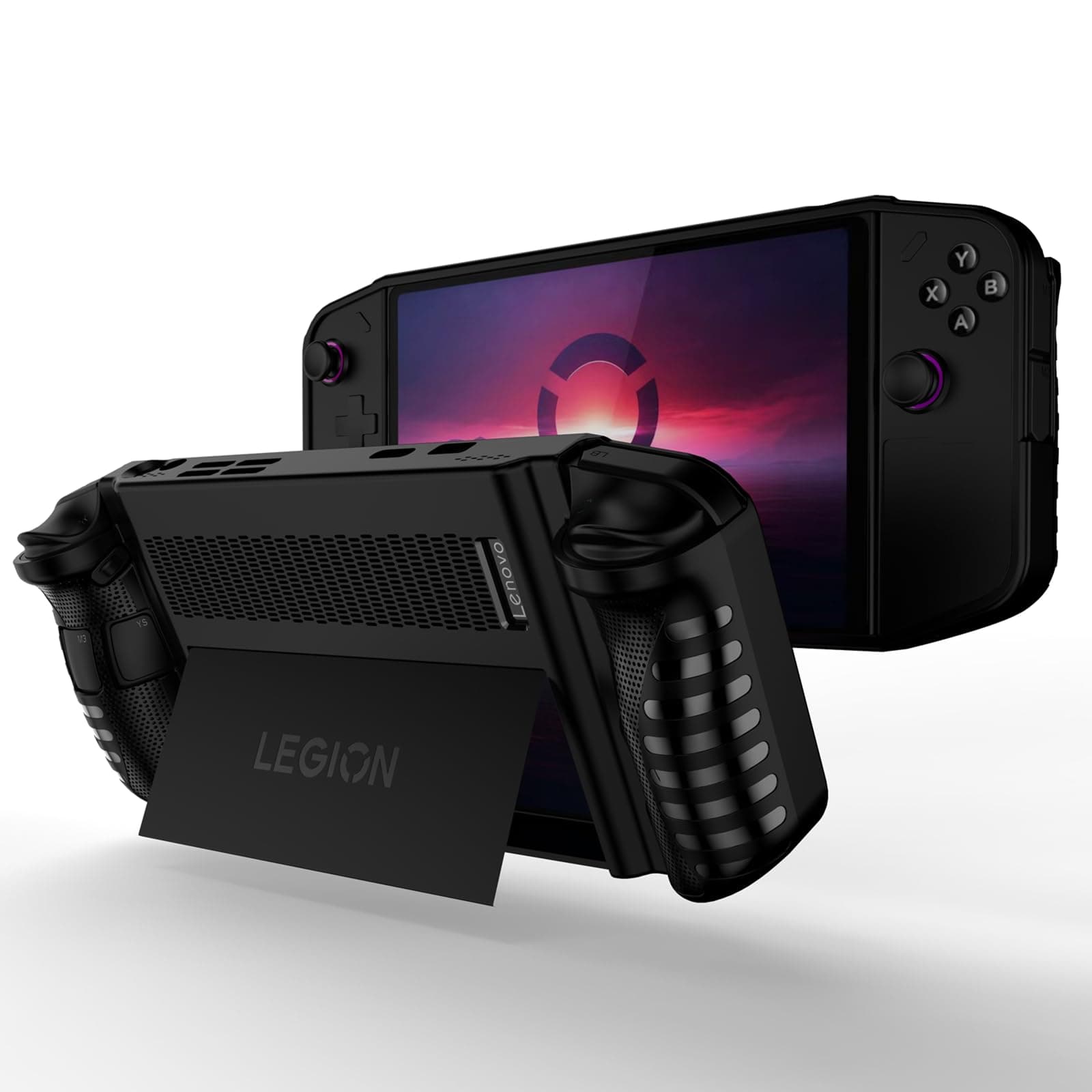 Protector Case Compatible with Lenovo Legion Go 8.8" 2023 Handhled Console,Legion Go Accessories Soft TPU Cover Case with Ergonomic Grip,Anti-Scratch(Black)