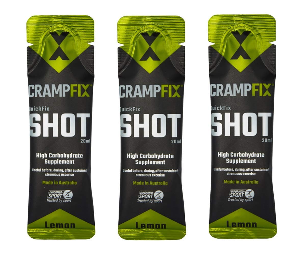 Crampfix QuickFix Shot Sachets - Fast & Effective Relief from Muscle Cramp (3 x 20ml Packets) (Lemon)
