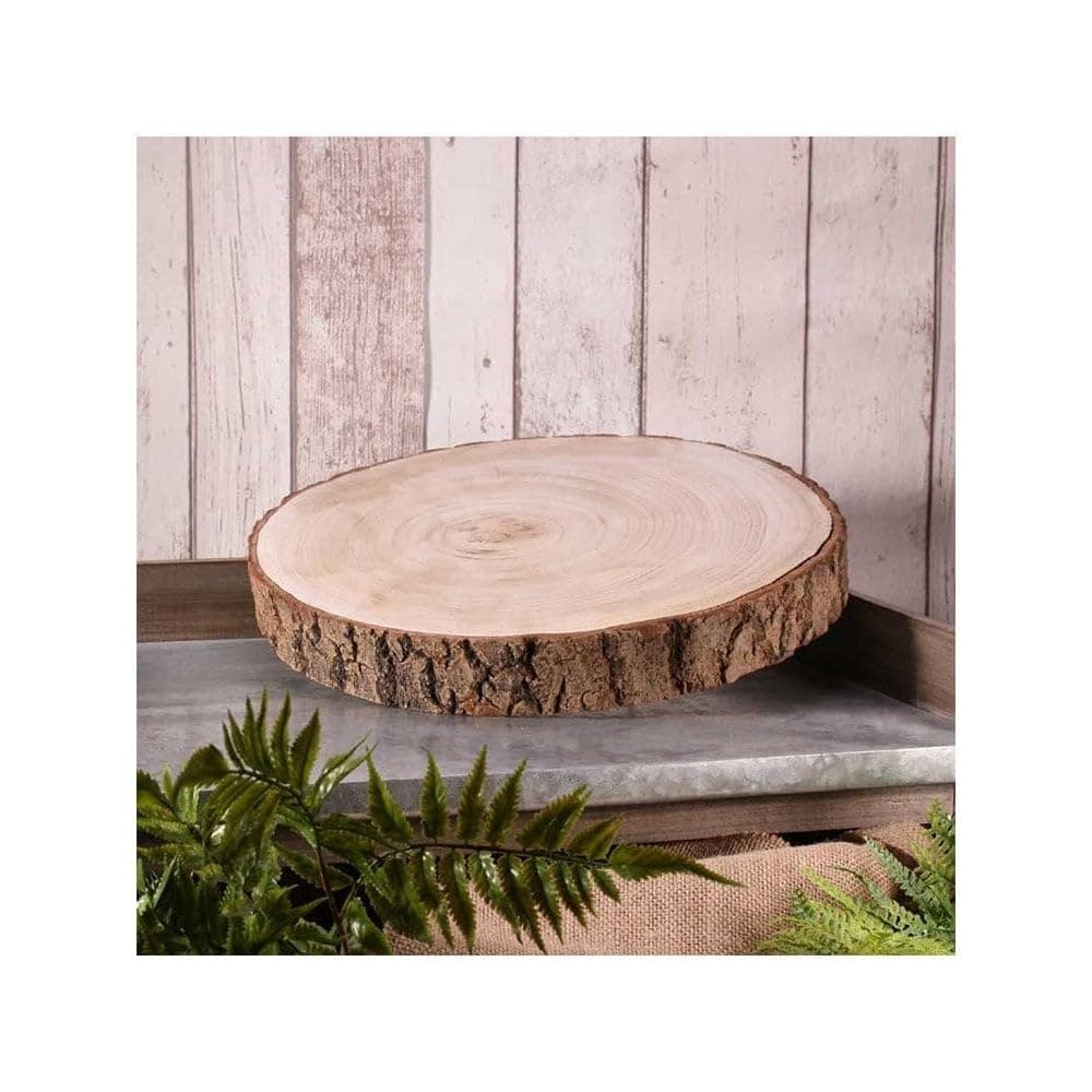 Decor Essentials Rustic Wood Slice Plate Grazing Board Log Slab Cake Stand Wedding Decor Medium/Large (33cm - 37cm)