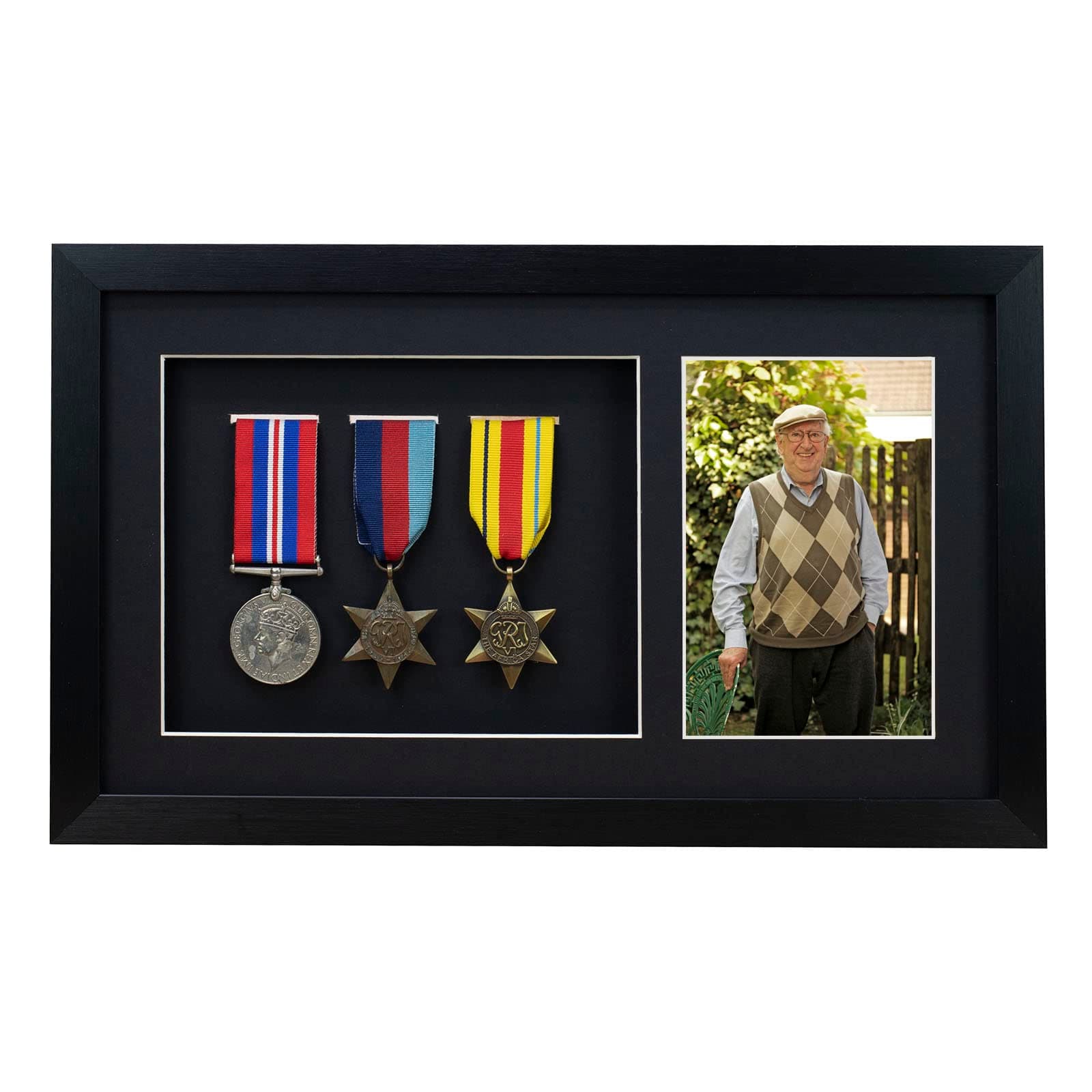 Medal 3D Deep Medal Box Frame With 6×4 inch Photo For War, Military and Sports Medals