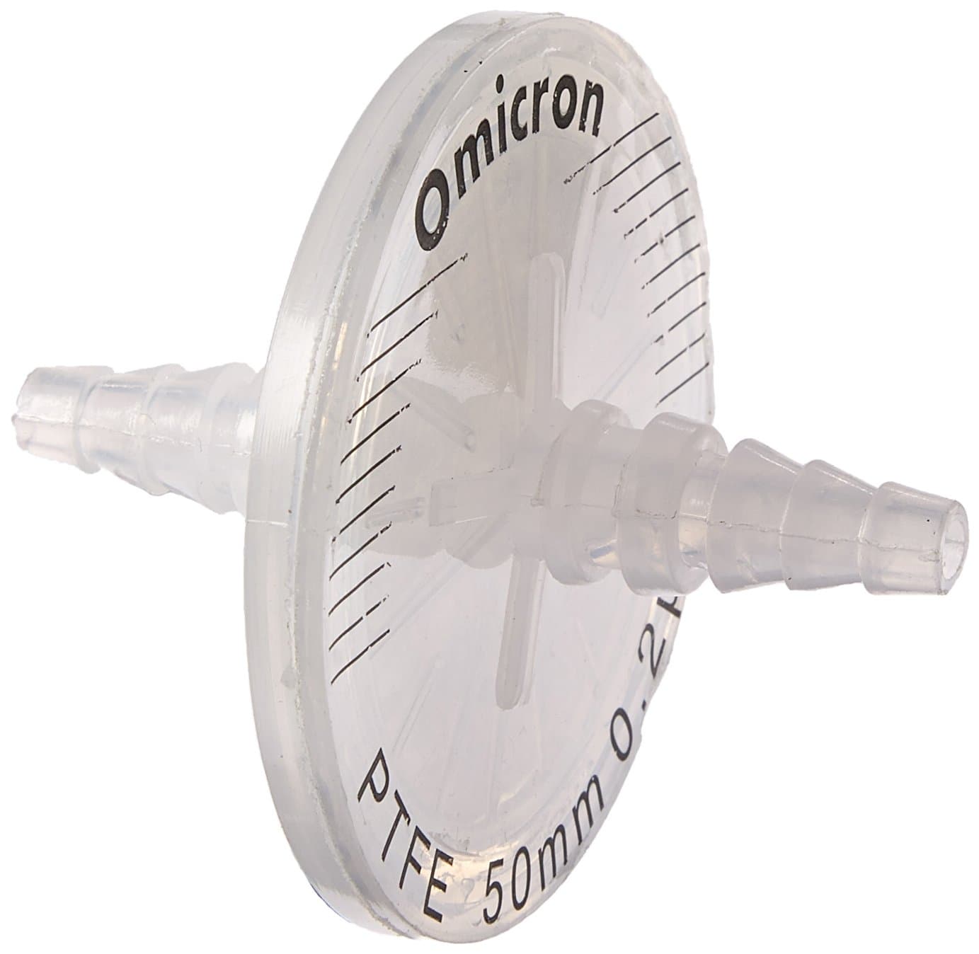 - Omicron 200050R PTFE Venting Filter Disc, 60 psi Maximum Operation Pressure, 50 mm, 0.2 µm Sterile, Individually Packed (Pack of 10)