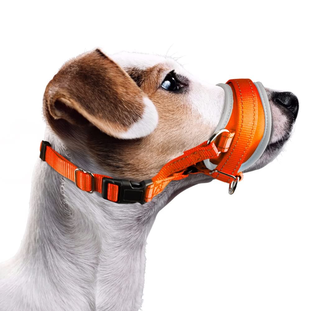 Nasjac Soft Nylon Muzzle for Dogs - Anti Barking, Stop Chewing, Adjustable Mouth Guard for Daily Training, Durable Small to Large Sizes