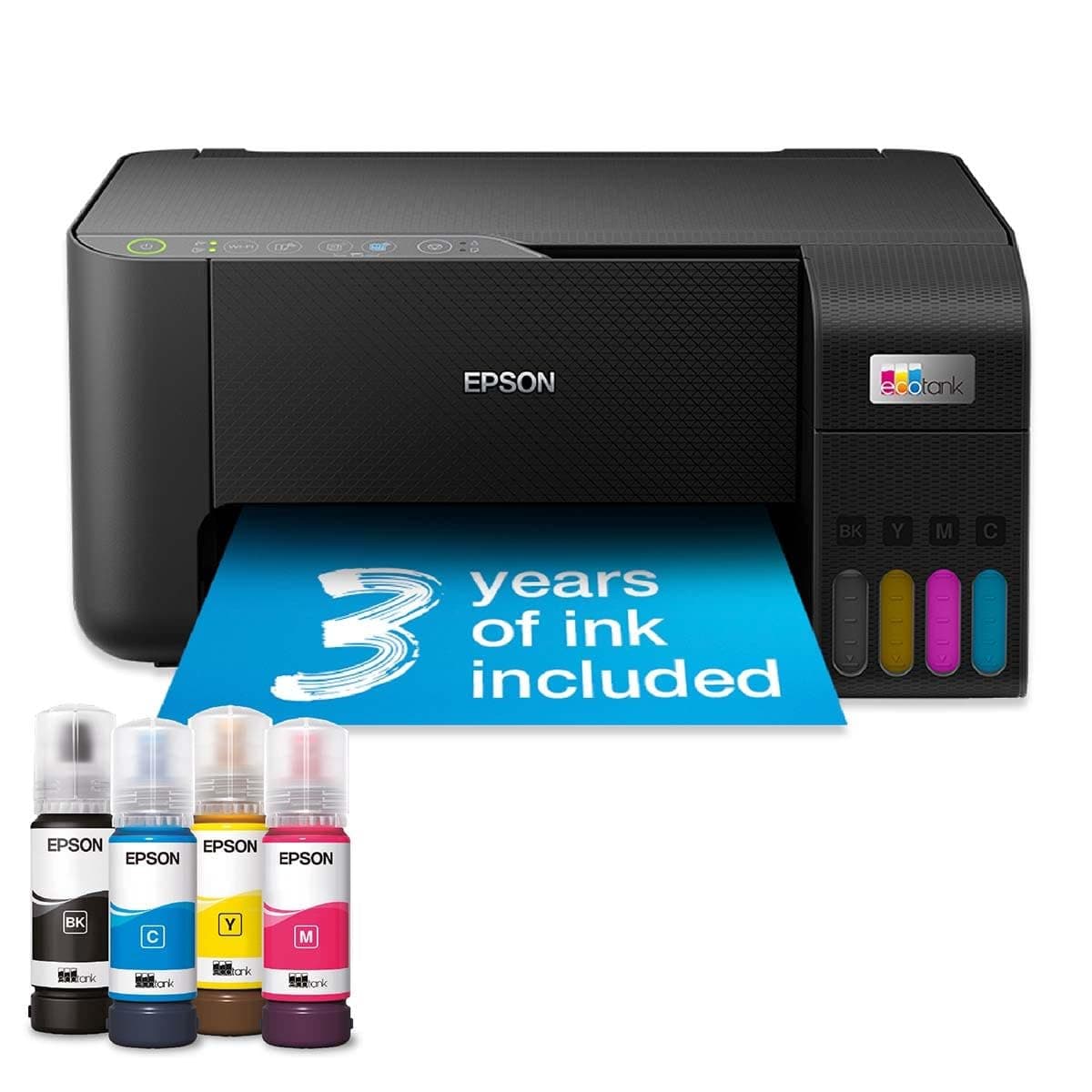 EcoTank ET-2860 A4 Multifunction Wi-Fi Ink Tank Printer, With Up To 3 Years Of Ink Included