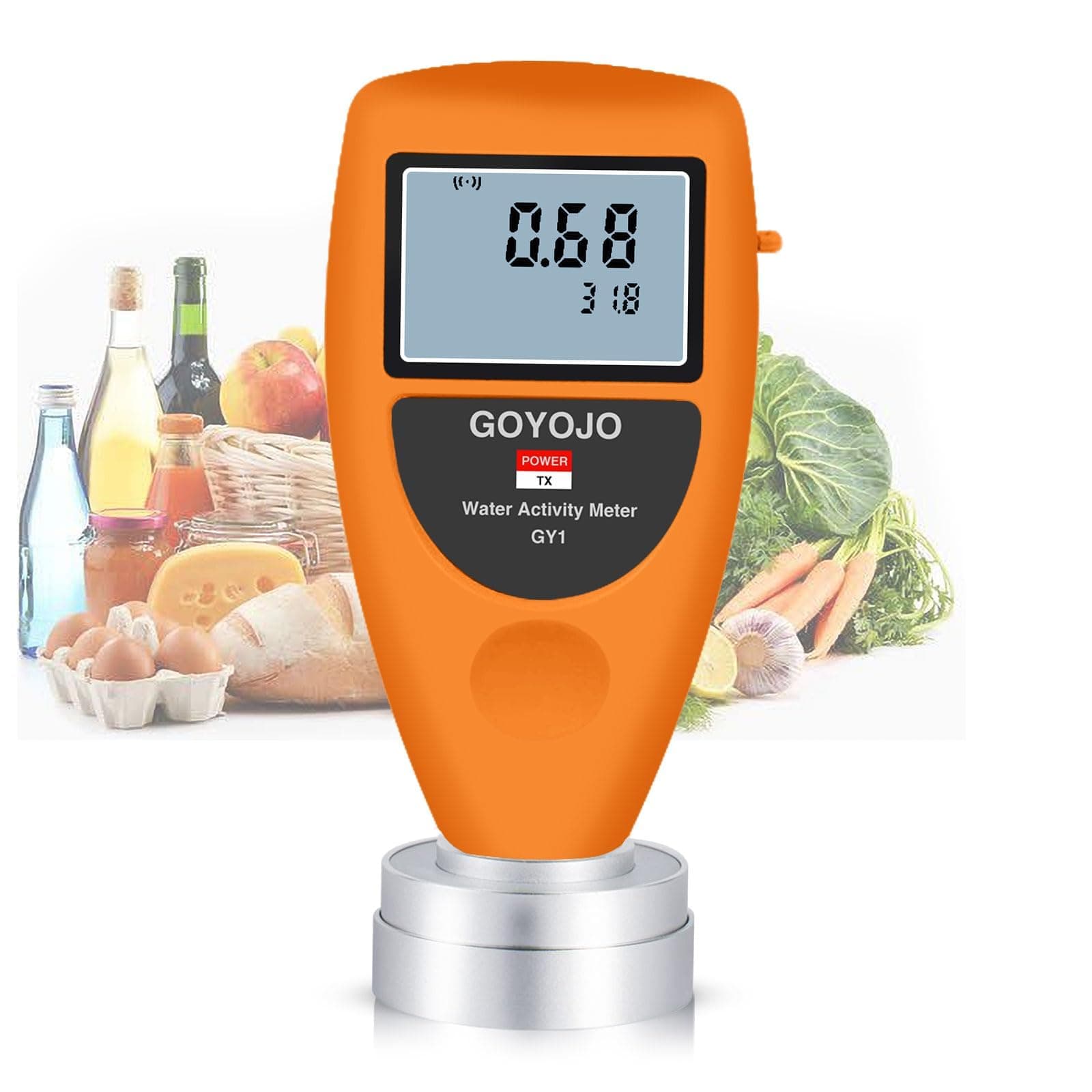 Water Activity Meter Smart Food Water Activity Tester for Jerky Dried Fruit Grain Vegetable Aw Moisture Mete Tools Adopt Non conductive Humidity Sensor, 0-1.0AW ±0.02AW Water Activity Analyzer Monitor