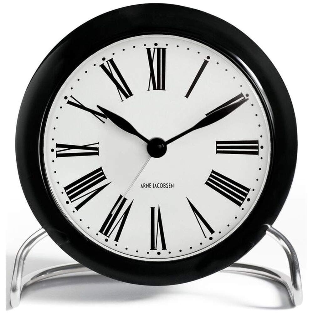 Arne Jacobsen Table Clock Roman with Alarm