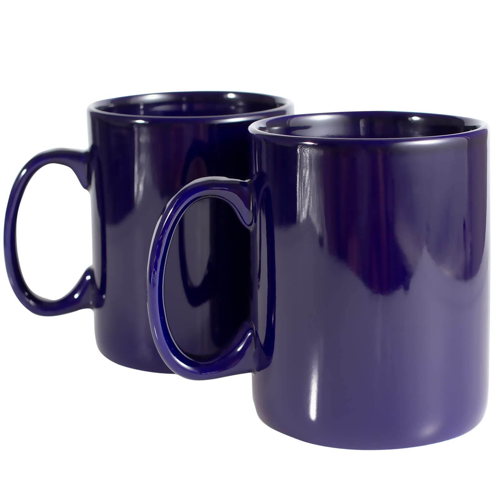 30oz Super Large Ceramic Coffee Mugs Large Handles Set of 2 (Cobalto)