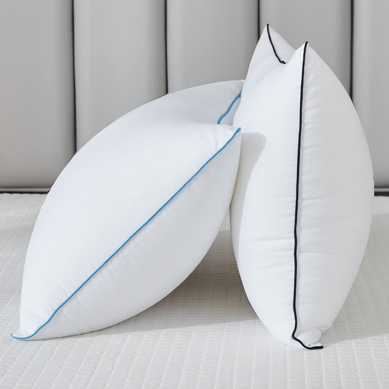 Bed Pillows for Sleeping - Pillows Standard Size Set of 2 Cooling Luxury Hotel Quality Pillow with Premium Plush Soft Down Alternative Fill for Side Back or Stomach Sleepers (Pack of 2)