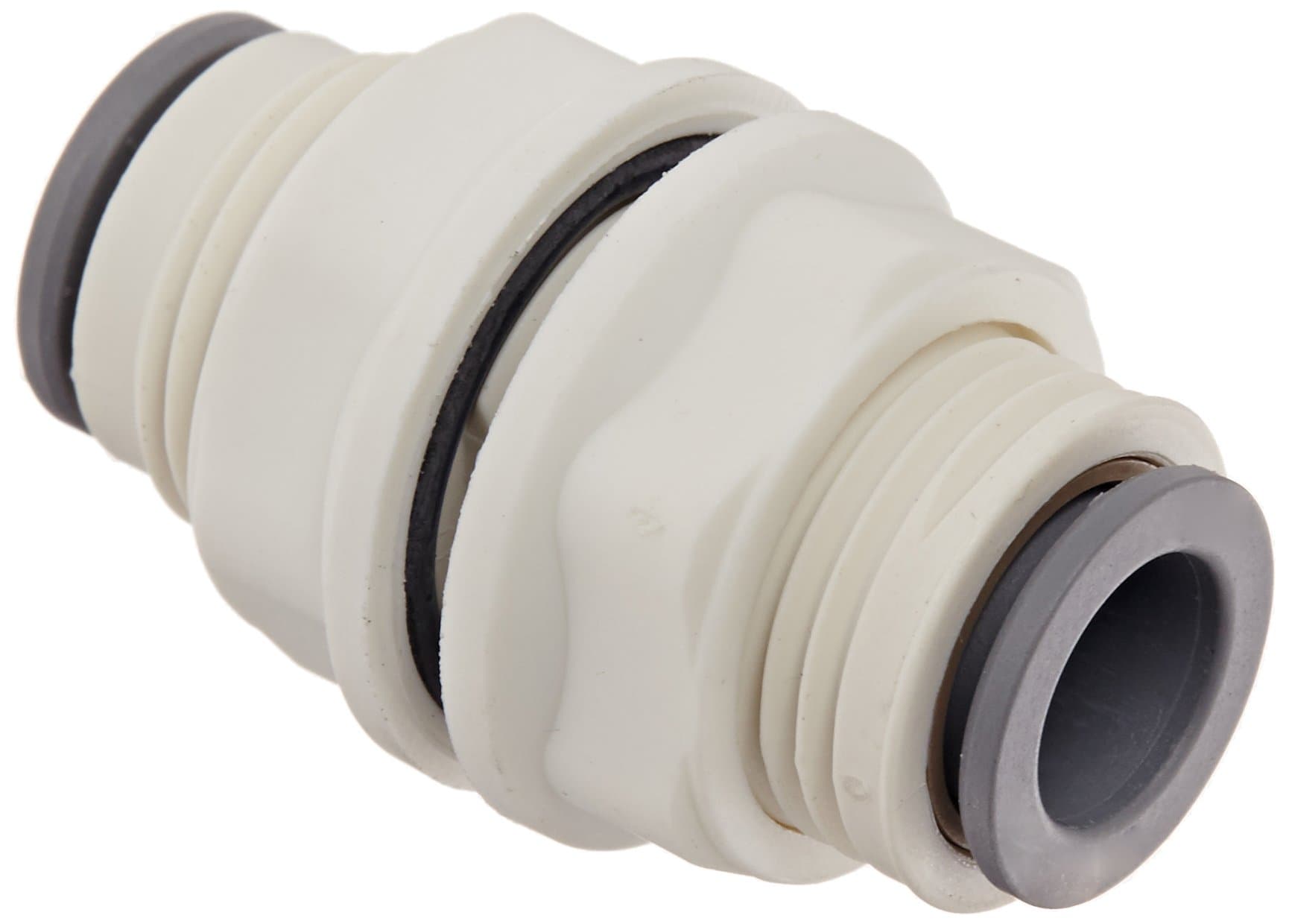 Legris 6316 60 00WP2 LIQUIfit Push-to-Connect Fitting, Inline Bulkhead Union, 3/8" Tube OD