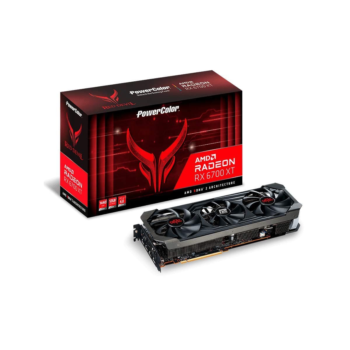 Red Devil AMD Radeon RX 6700 XT Gaming Graphics Card with 12GB GDDR6 Memory, Powered by AMD RDNA 2, Raytracing, PCI Express 4.0, HDMI 2.1, AMD Infinity Cache