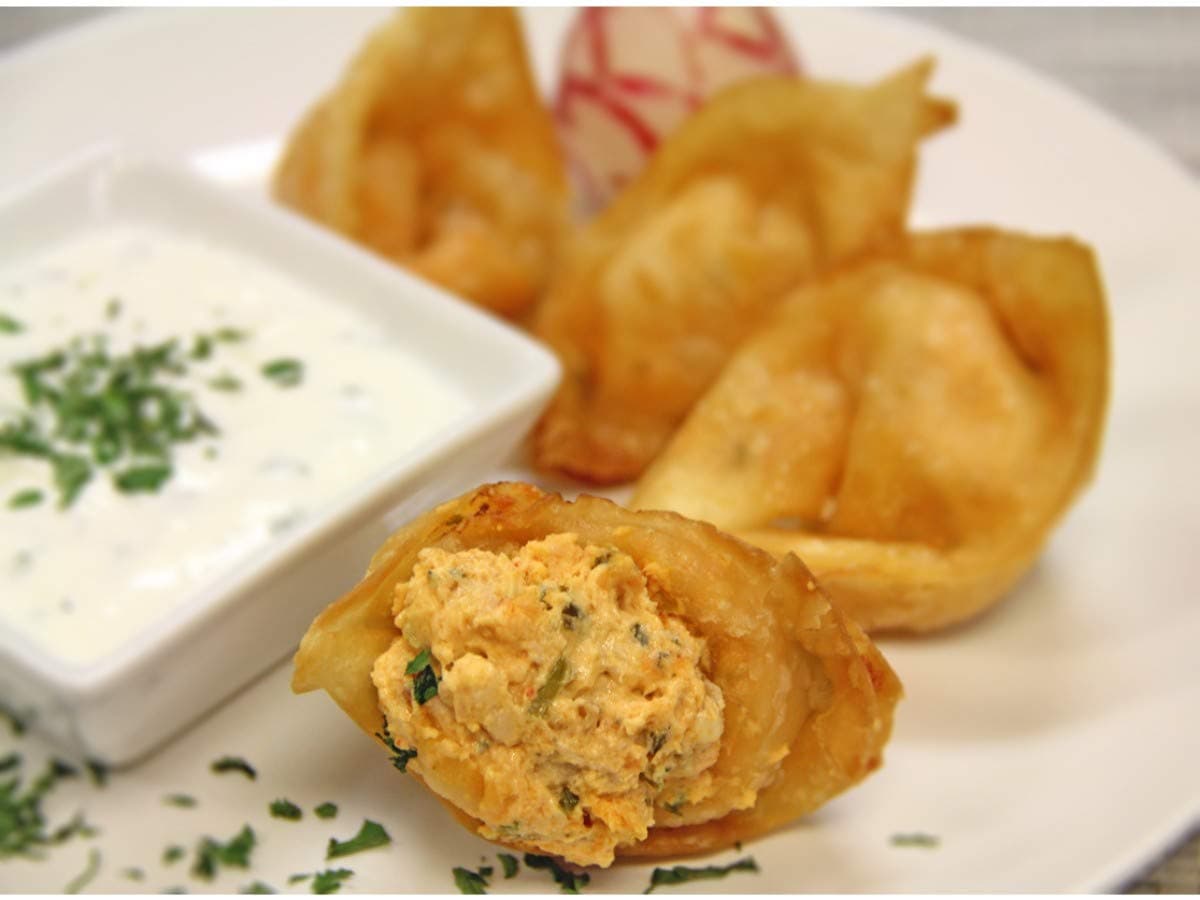 Wing Hing Sriracha Chicken Wonton, 0.7 Ounce -- 100 per case.