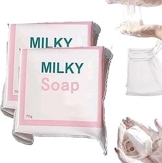 Milky Gluta White Soap 20x, Milky Gluta White Soap, Glutamilk Soaps, Milkygluta ๐๐จ๐๐ฉ Bar Premium, Deep Cleanse (2pcs)