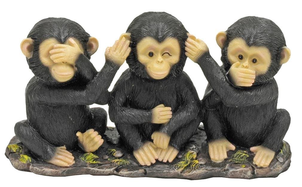 TarrKenn SEE, HEAR AND SAY NO EVIL MONKEY MONKEYS FIGURE FIGURES FIGURINE