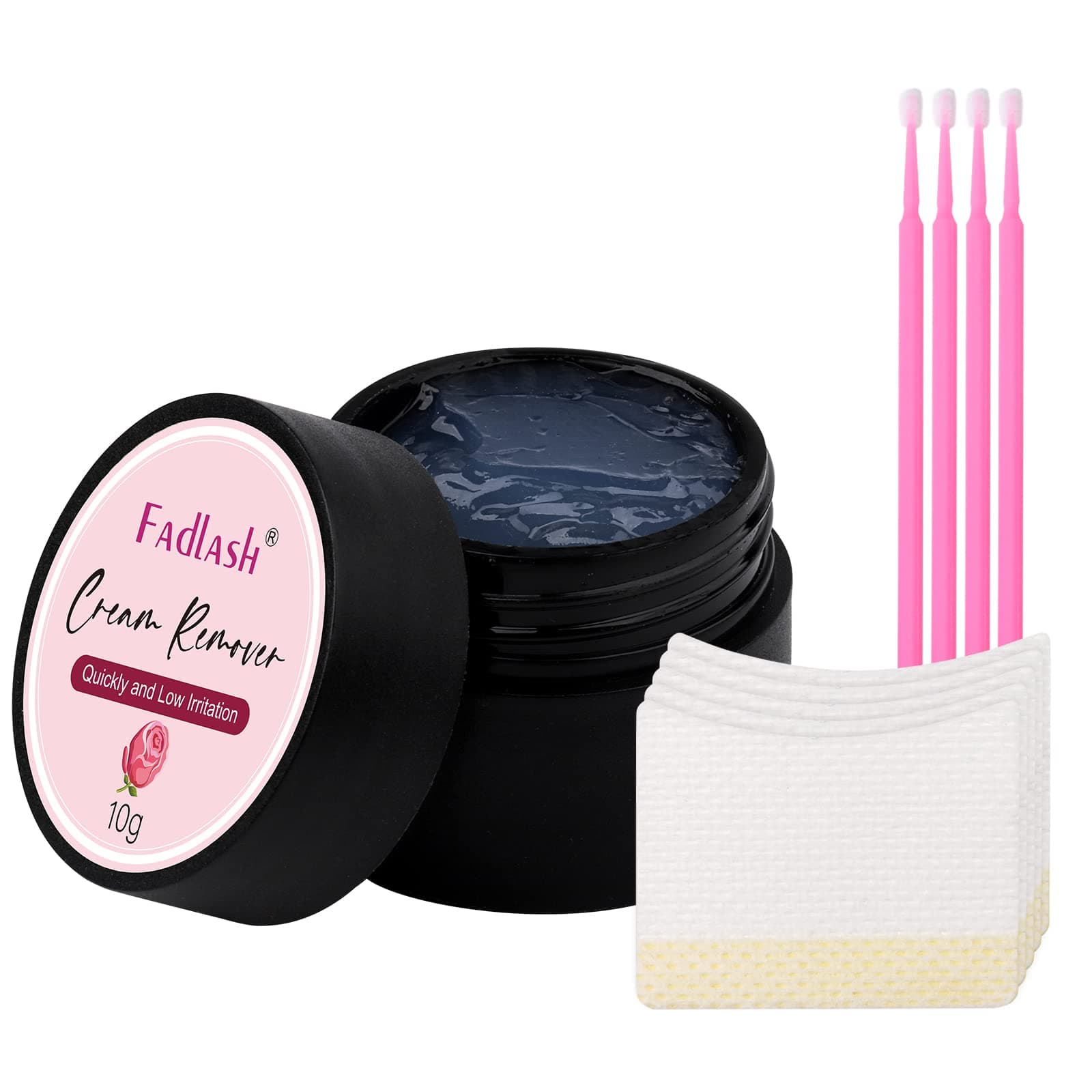 FADLASH Eyelash Extension Remover 10g Lash Extension Remover Dissolves Powerful for Lash Extensions Lash Glue Remover Low Irritation for Sensitive Skin(Rose)