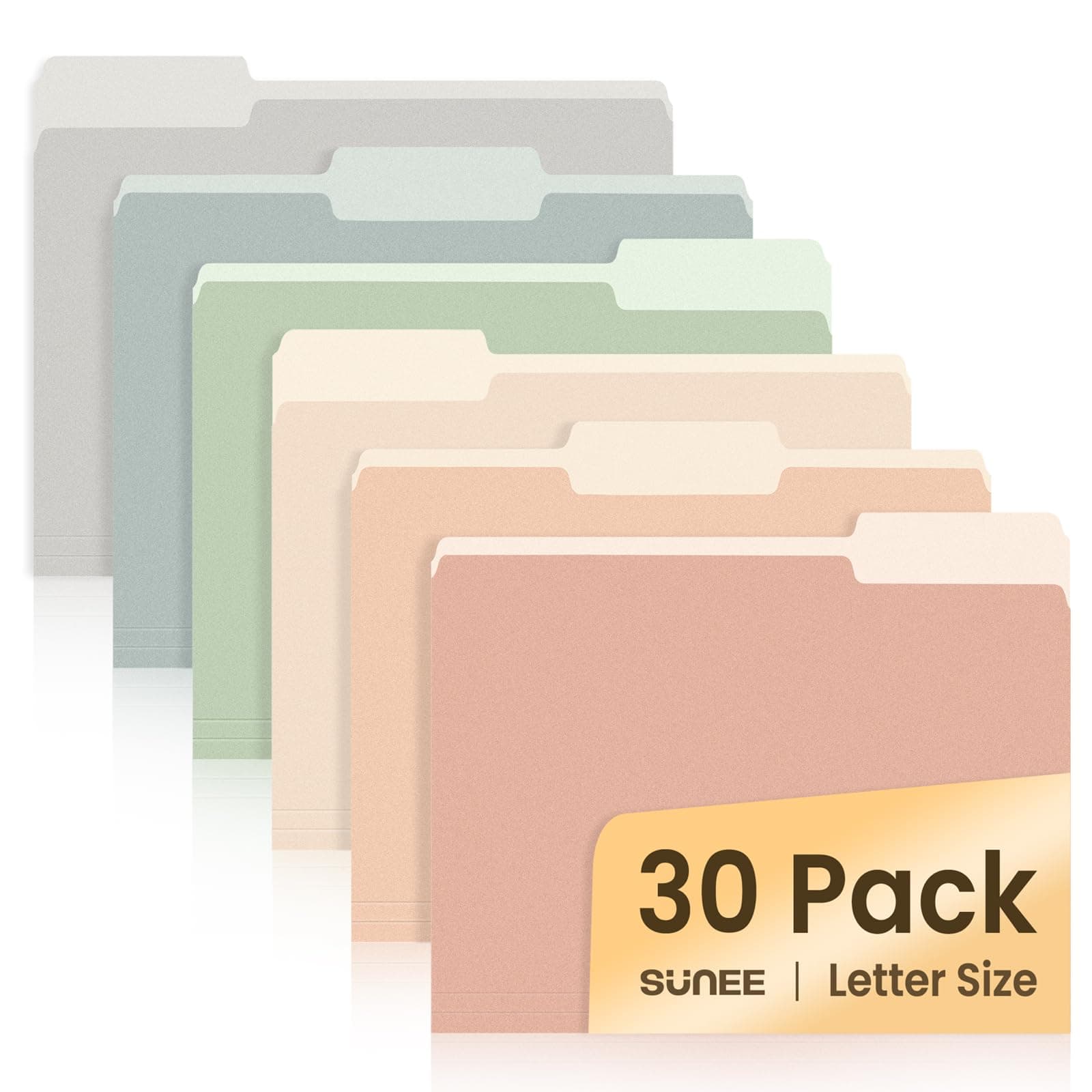 File Folders, 30 Pack Manilla Folders 8.5 x 11, Colored File Folders Home Office School Supplies for Documents Files Paper,6 Pastel Colors