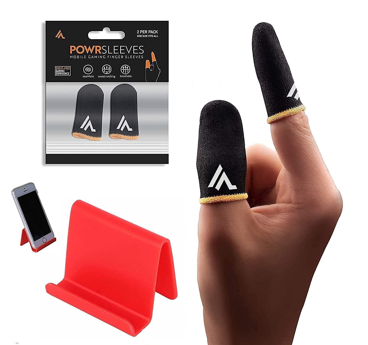 Thumb Sleeve, Slip-Proof Sweat-Proof Professional Touch Screen Thumbs Finger Sleeve for All Mobile Phone Game Gaming Gloves (1 Pair)