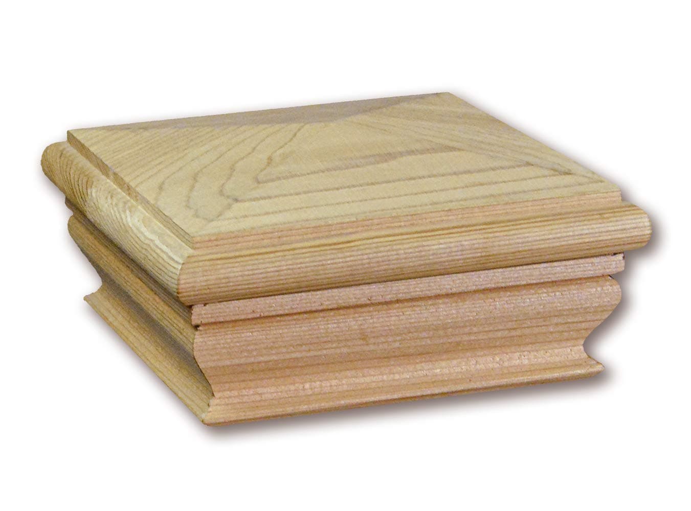 Woodway Pyramid Post Cap, fits 3.5" Post, in Premium Cedar, 1PC