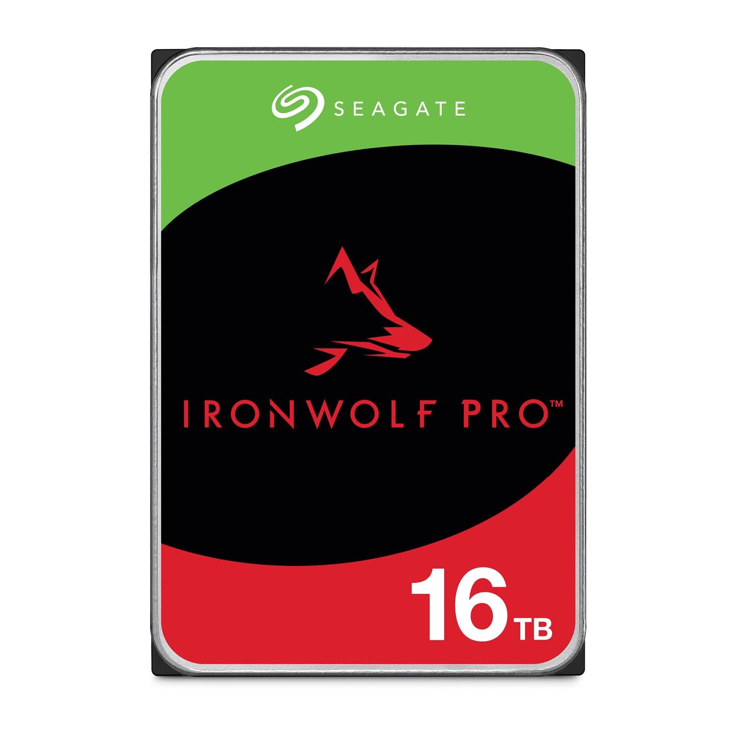 IronWolf Pro, 16 TB, Enterprise NAS Internal HDD –CMR 3.5 Inch, SATA 6 Gb/s, 7,200 RPM, 256 MB Cache for RAID Network Attached Storage (ST16000NT001)