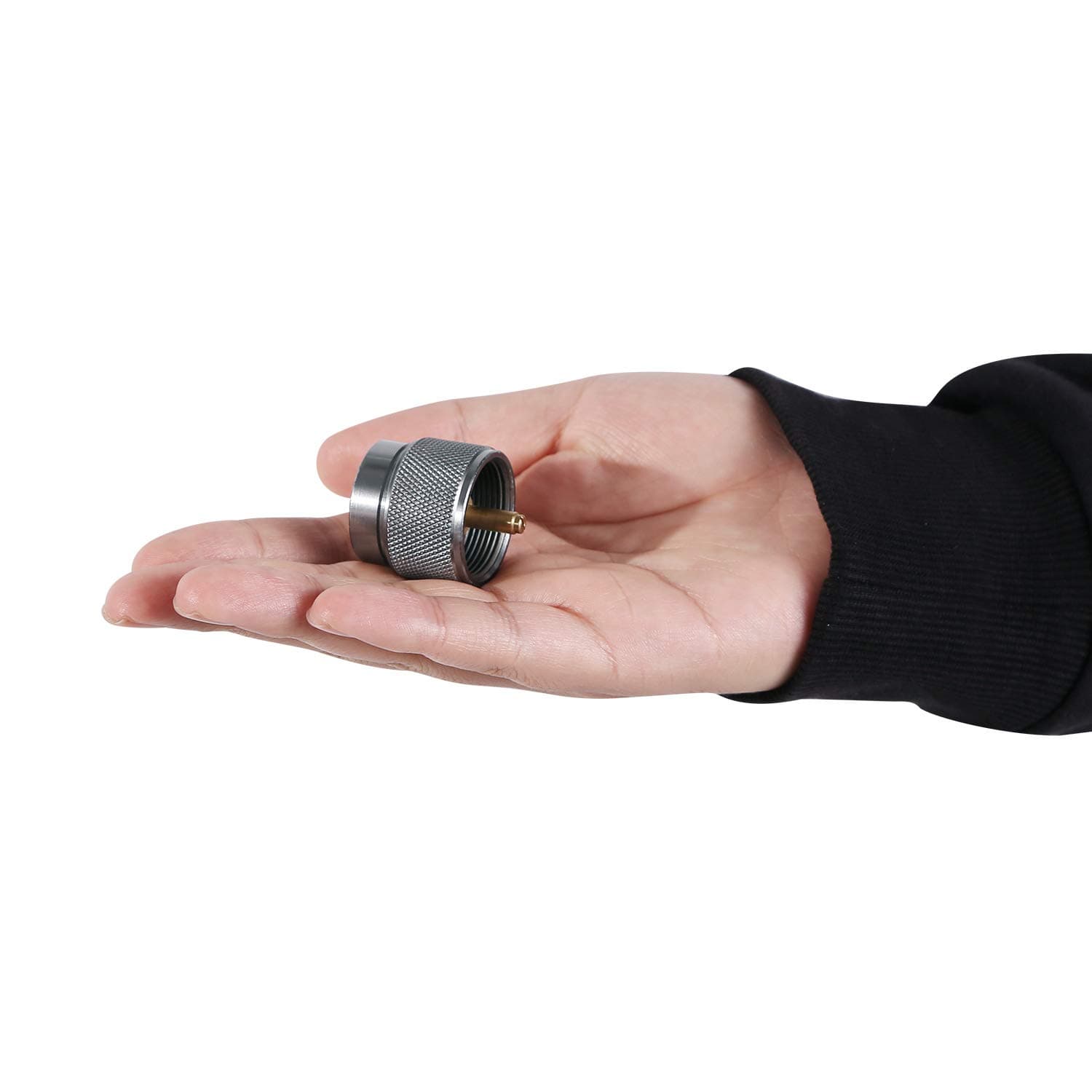 REDCAMP small propane stove adapter, Input: 16oz./1lb. Small Propane Canister Tank, Output: EN417 Lindal Valve