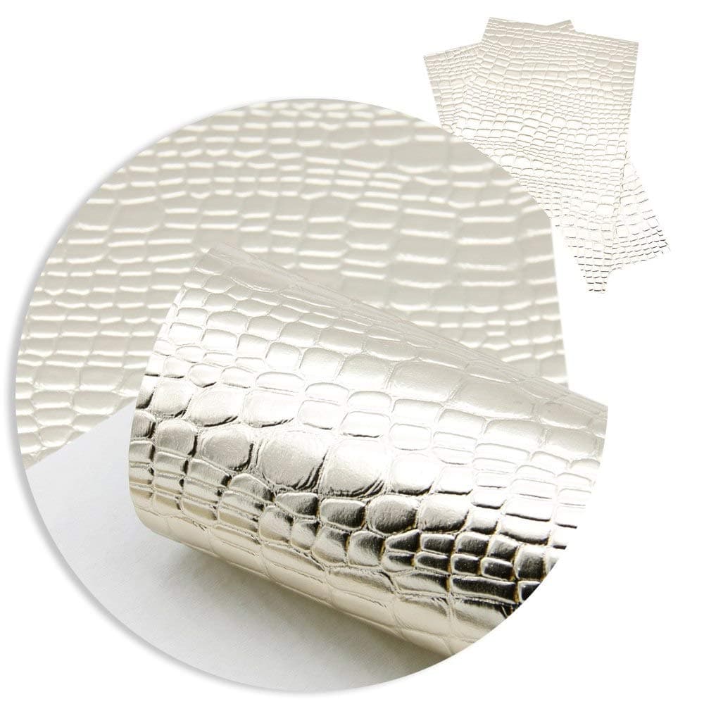 1Pcs 8x13Inch Crocodile Leather Sheets for Craft-PVC leather sheets for Making Earrings-Synthetic Leather Fabric for Wallpaper Coverings-Leatherette Fabric Sheet-Synthetic Leather Fabric for Bow (N07)