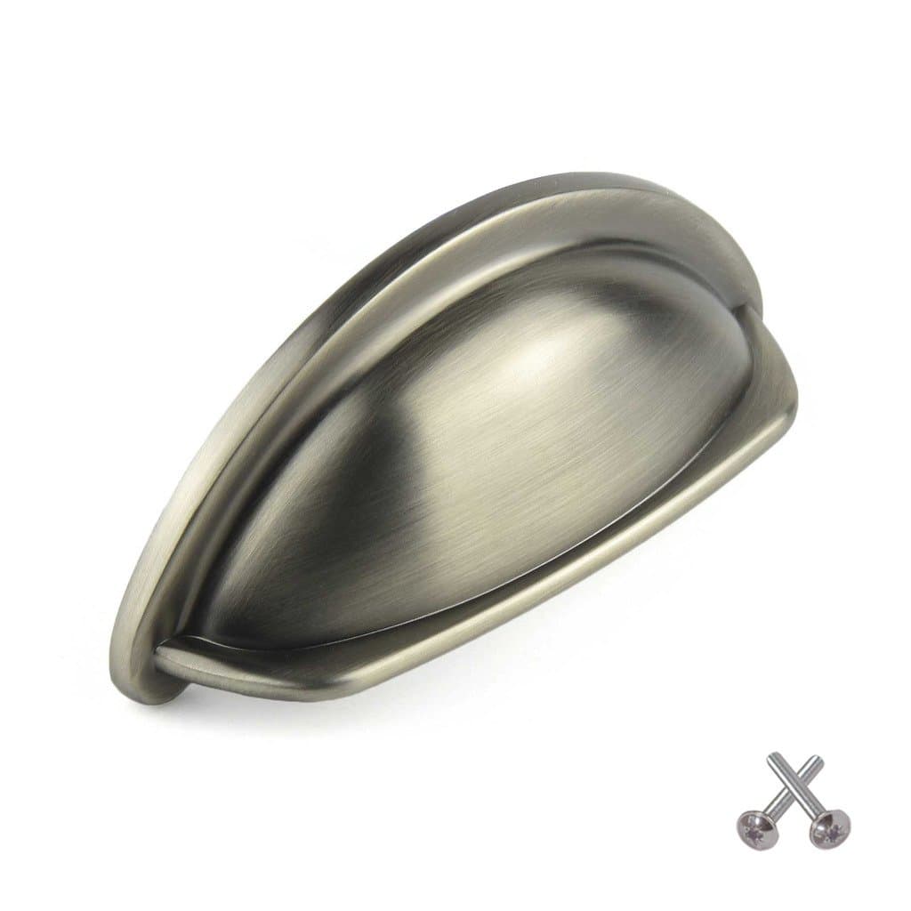 Pewter Cup Kitchen Cupboard Handles, Kitchen Cabinet Handle, Drawer Handles, Bedroom Furniture Handles knobs Pull for Cupboards and Drawers