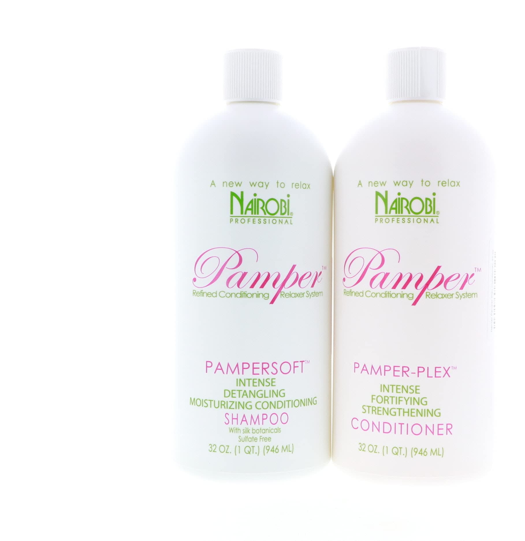 Nairobi Pamper Soft Shampoo + Pamper Plex Conditioner "SET" 32 Oz. EACH.