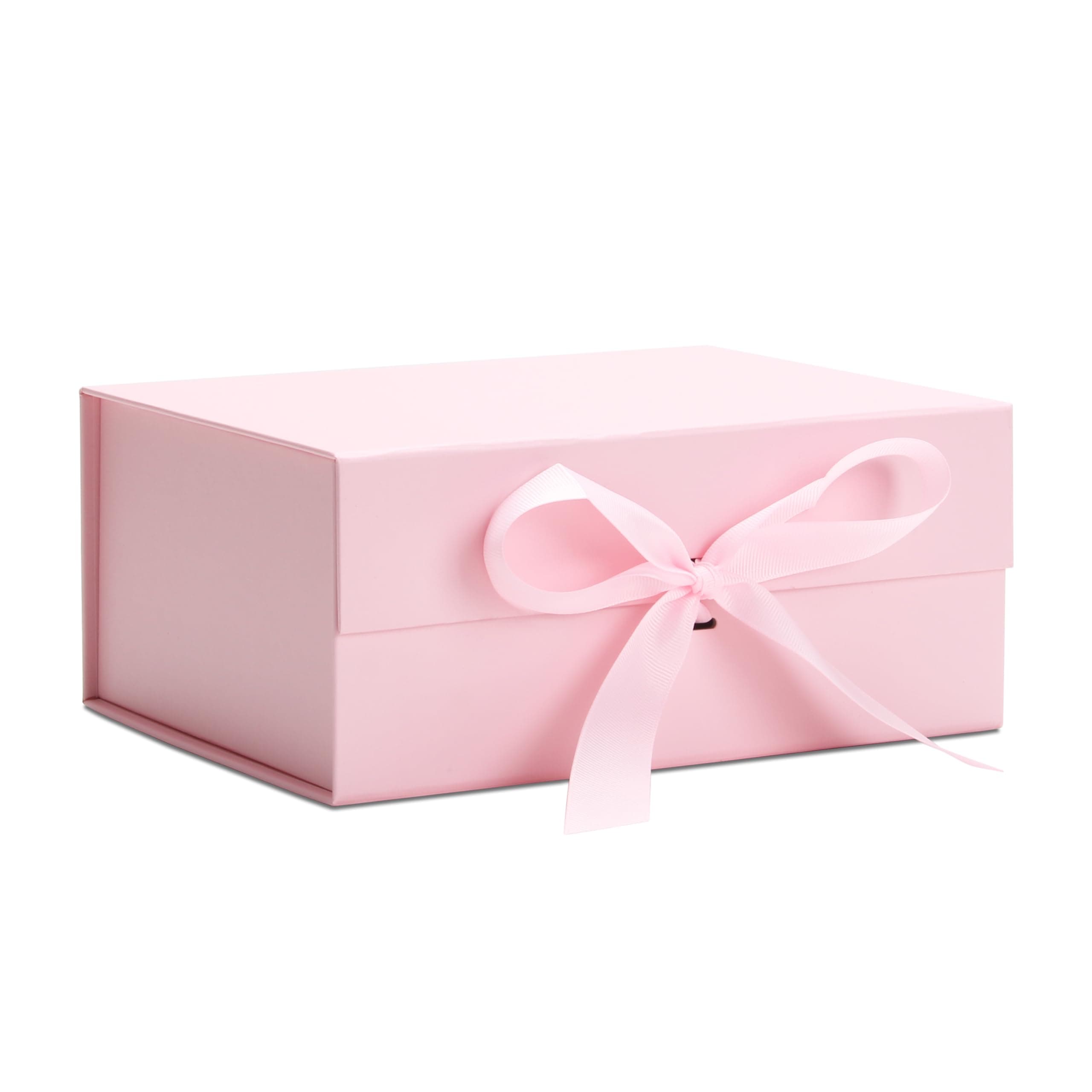YACEYACE Pink Gift Wrap Box Bulk, 1Pcs Pink Medium Gift Box for Party, Anniversaries, Mother's Day, Hard Gift Box with Lids, 11.4x8.6x4.1 inch