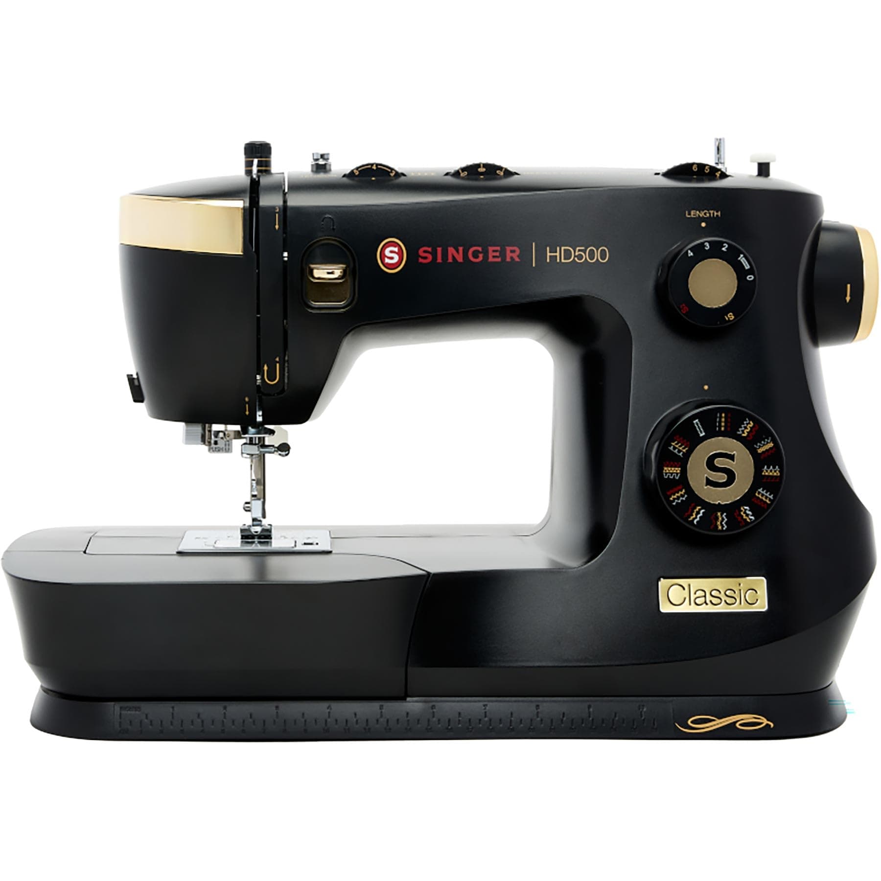 Heavy Duty 500 Classic Sewing Machine with Accessory Kit | Strong Motor with Enhanced Piercing Power, 23 Built-In Stitches, Full Metal frame, 1-step Buttonhole & LED Light