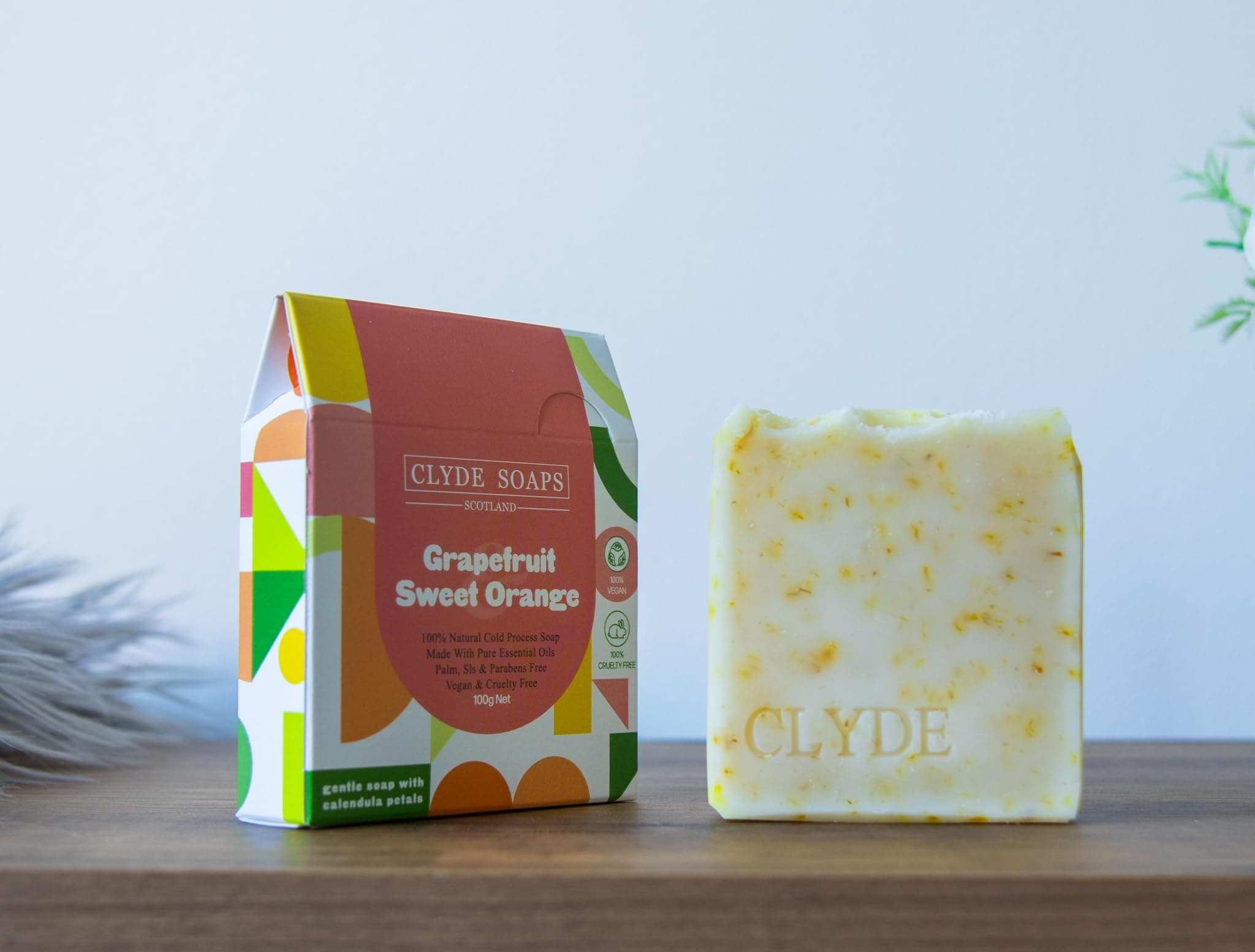 Grapefruit & Sweet Orange Clyde Soaps, Cold Process, Palm Oil & Plastic Free,...