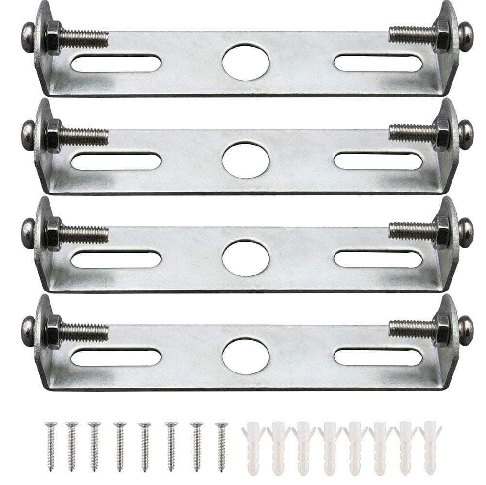 KingYH 4 Pack Lighting Fixture Ceiling Plate Bracket 90mm Plate Earthed with Screws Suspension Ceiling Pendant Light Fitting for Home Office Ceiling Light 100mm Lamp Base Silver