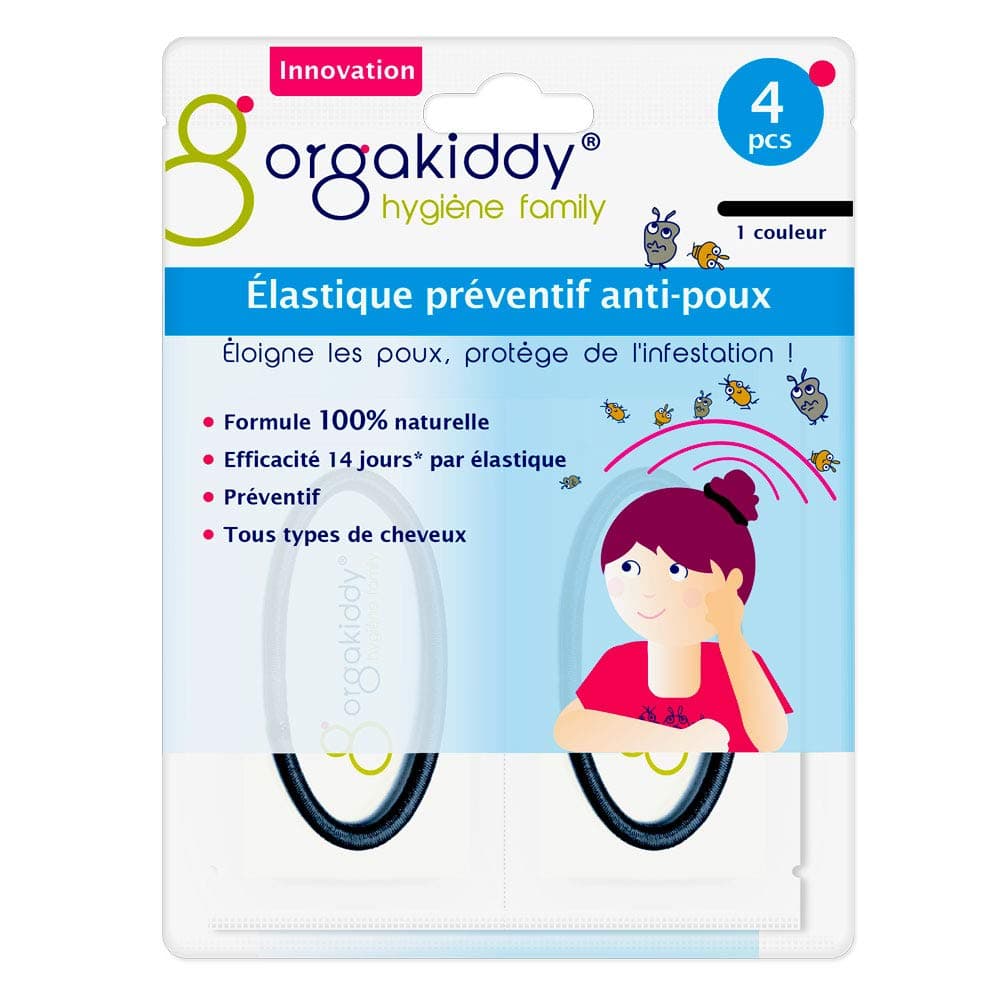 ORGAKIDDY Anti-lice Preventive Elastic Black 4 Units