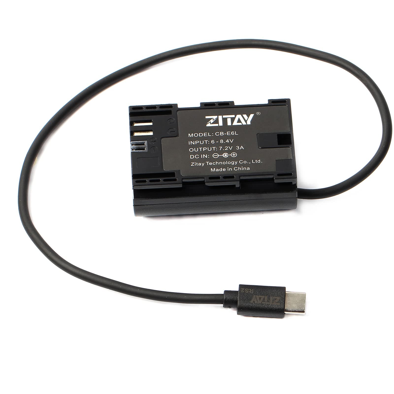 ZITAY RS2 RS3 to LP-E6 Dummy Battery Compatible for Blackmagic Pocket Cinema Camera BMPCC 4K and LP-E6 Model Monitor Power Cable