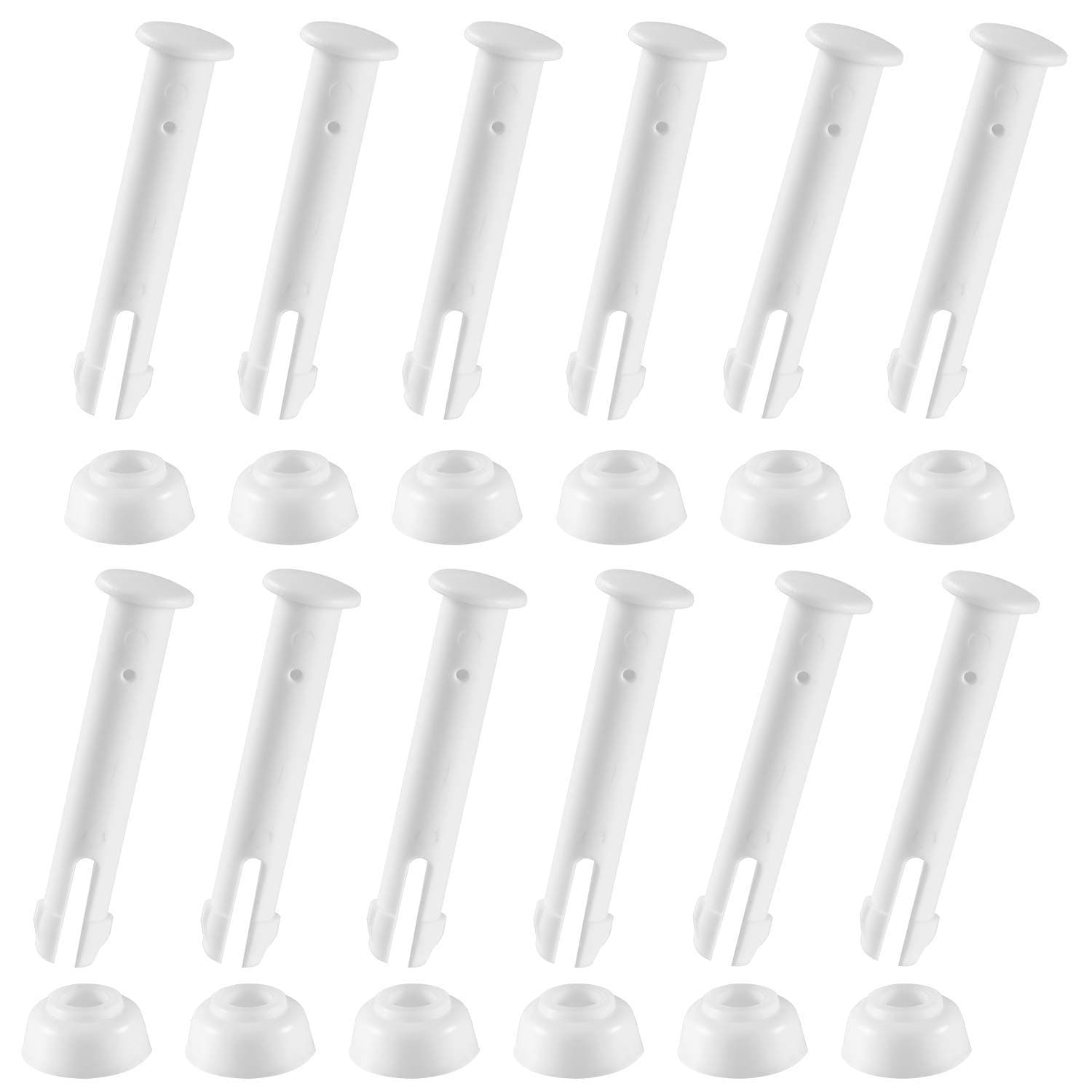 12 Pack Plastic Pool Joint Pins & Rubber Seals for Intex 13'-24' Above Ground Round Metal Frame Pools and Intex Rectangular Metal Frame Pools Intex Pools Replacement Parts(2.36inch)