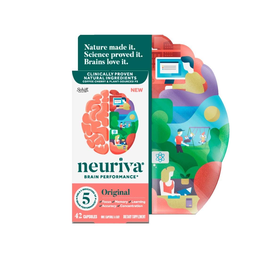 Neuriva Brain Supplement Original, 42 Capsules