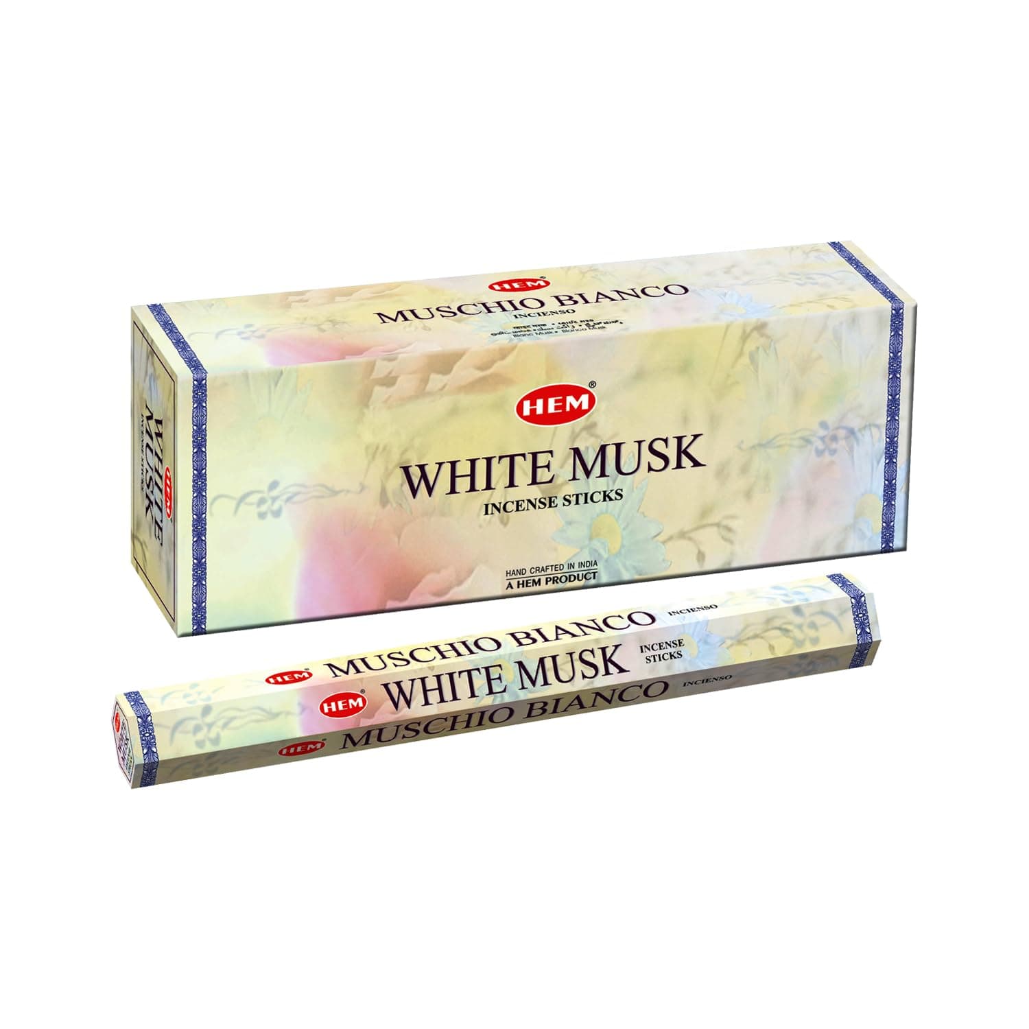 Hem White Musk Incense Sticks Six-pack (~20 Sticks Per Pack) Box