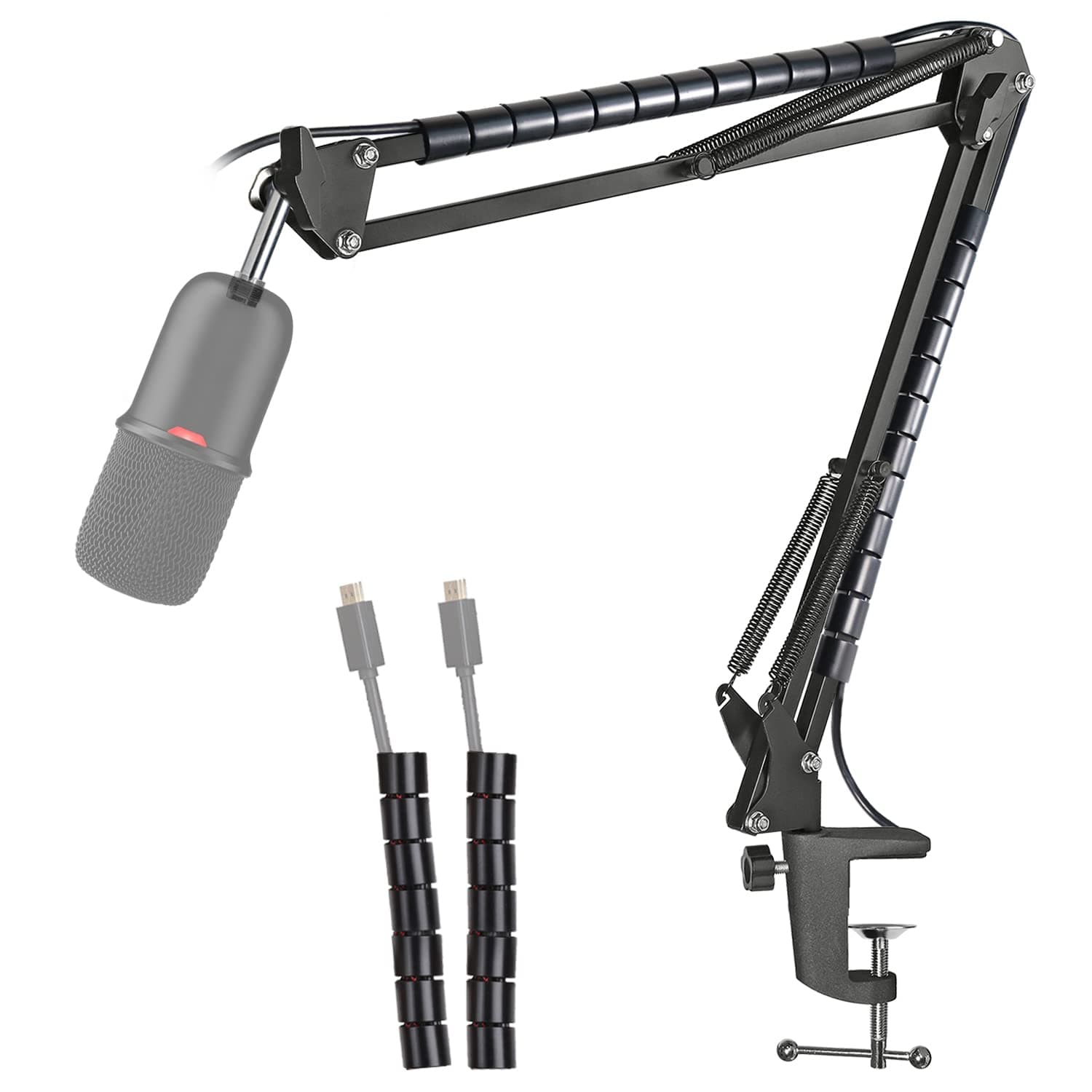 - HyperX SoloCast Mic Boom Arm Stand - Professional Adjustable Scissor Microphone Boom Arm with Cable Sleeve Compatible with HyperX SoloCast Microphone by YOUSHARES