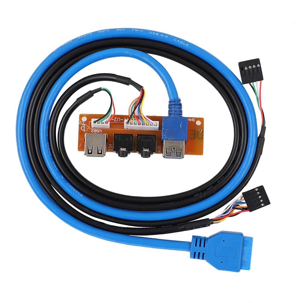 Computer Chassis Front, Case Panel Interface USB3.0 2.0 AC'97 and Electronics Computers Accessories Components Internal I/O Port Cards USB Cards HD Floppy Drive for JM9K Series