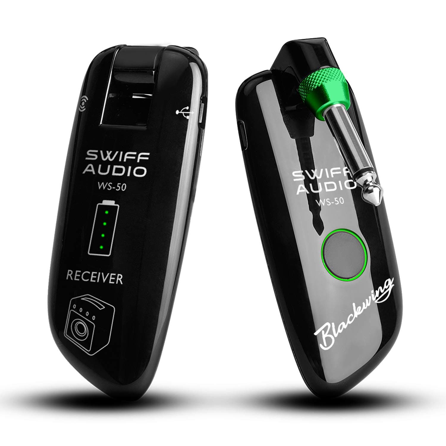 Swiff Rechargeable Guitar Wireless System Transmitter Receiver with 50m (164ft) Transmission Distance 100 Channels