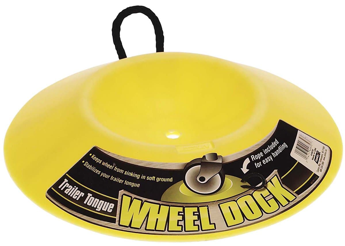 Heavy Duty Wheel Dock with Rope Handle - Helps Prevent Trailer Wheel from Sinking Into Dirt or Mud, Easy to Store and Transport (44632)