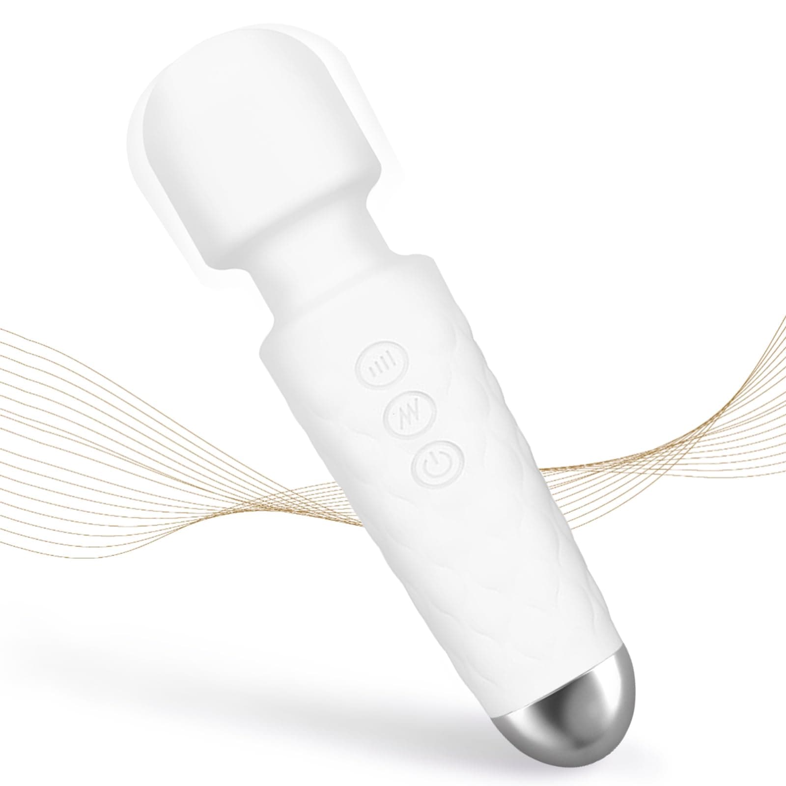 Upgraded Mini Massager - Powerful-Quiet-Portable - Multiple speeds and Modes (White)